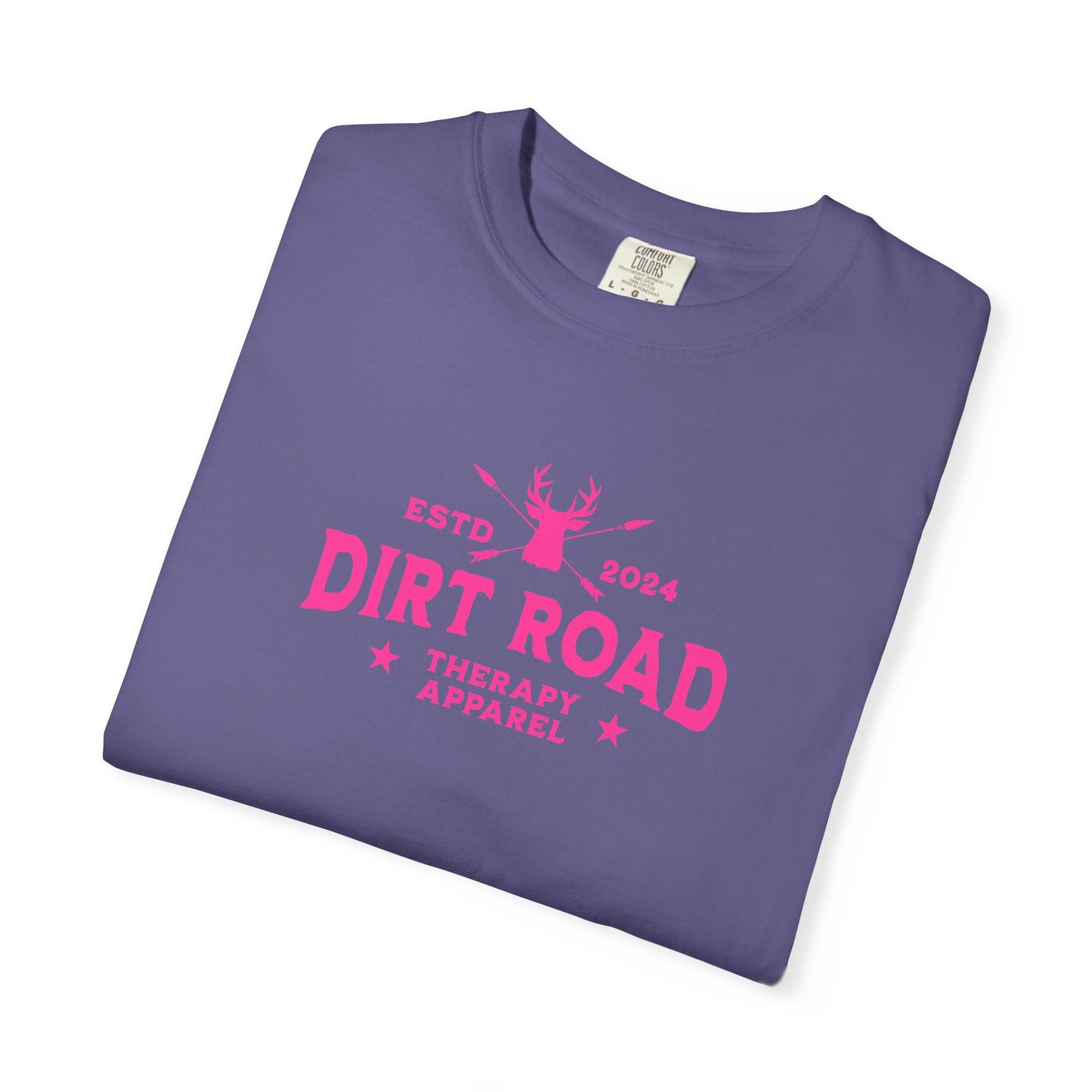 Dirt Road Therapy T-Shirt — Retro Pink Graphic Tee