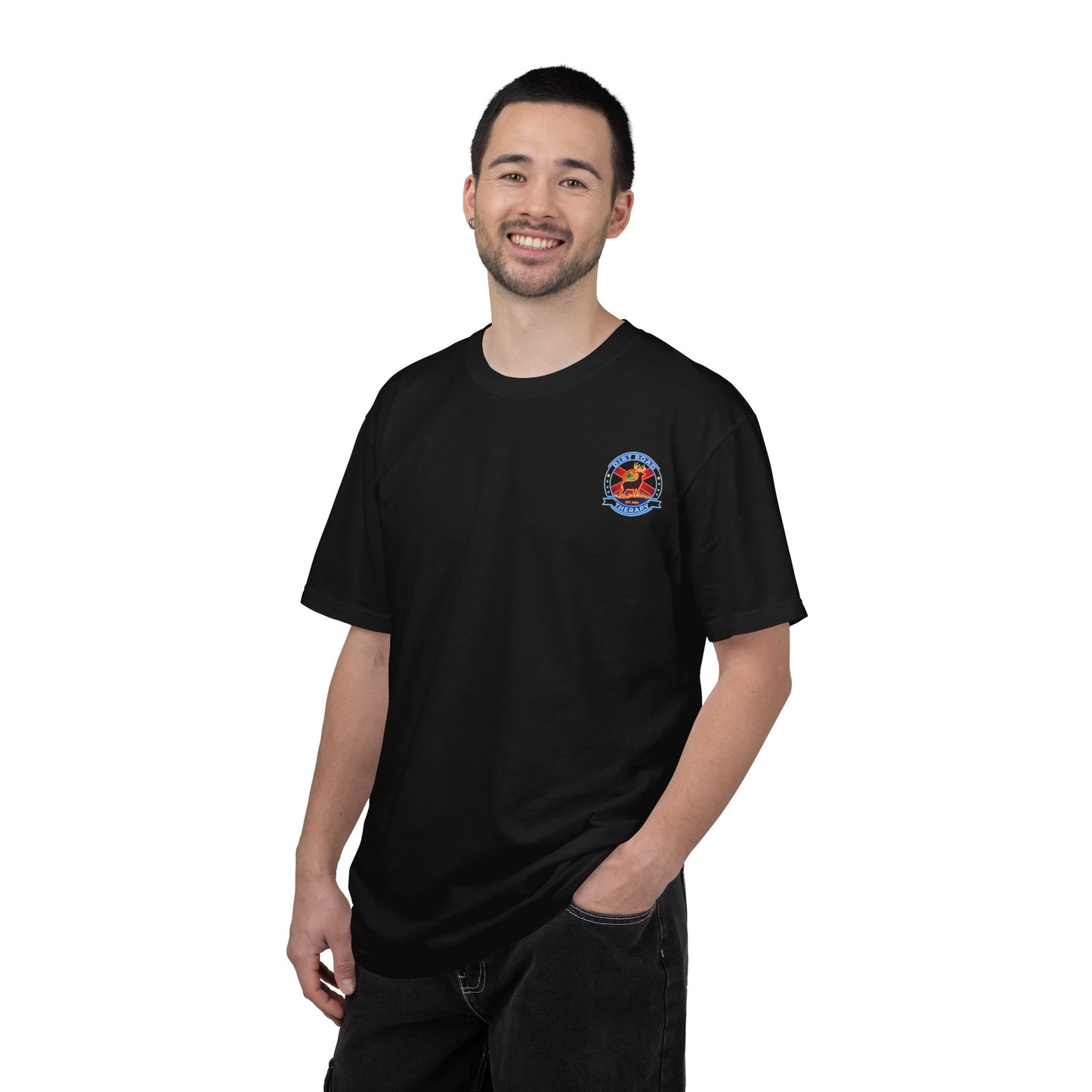 T-Shirt — "Dirt Road Therapy" Deer Graphic Tee