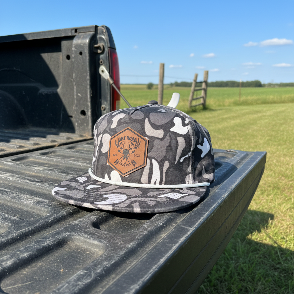 Black camo rope hat