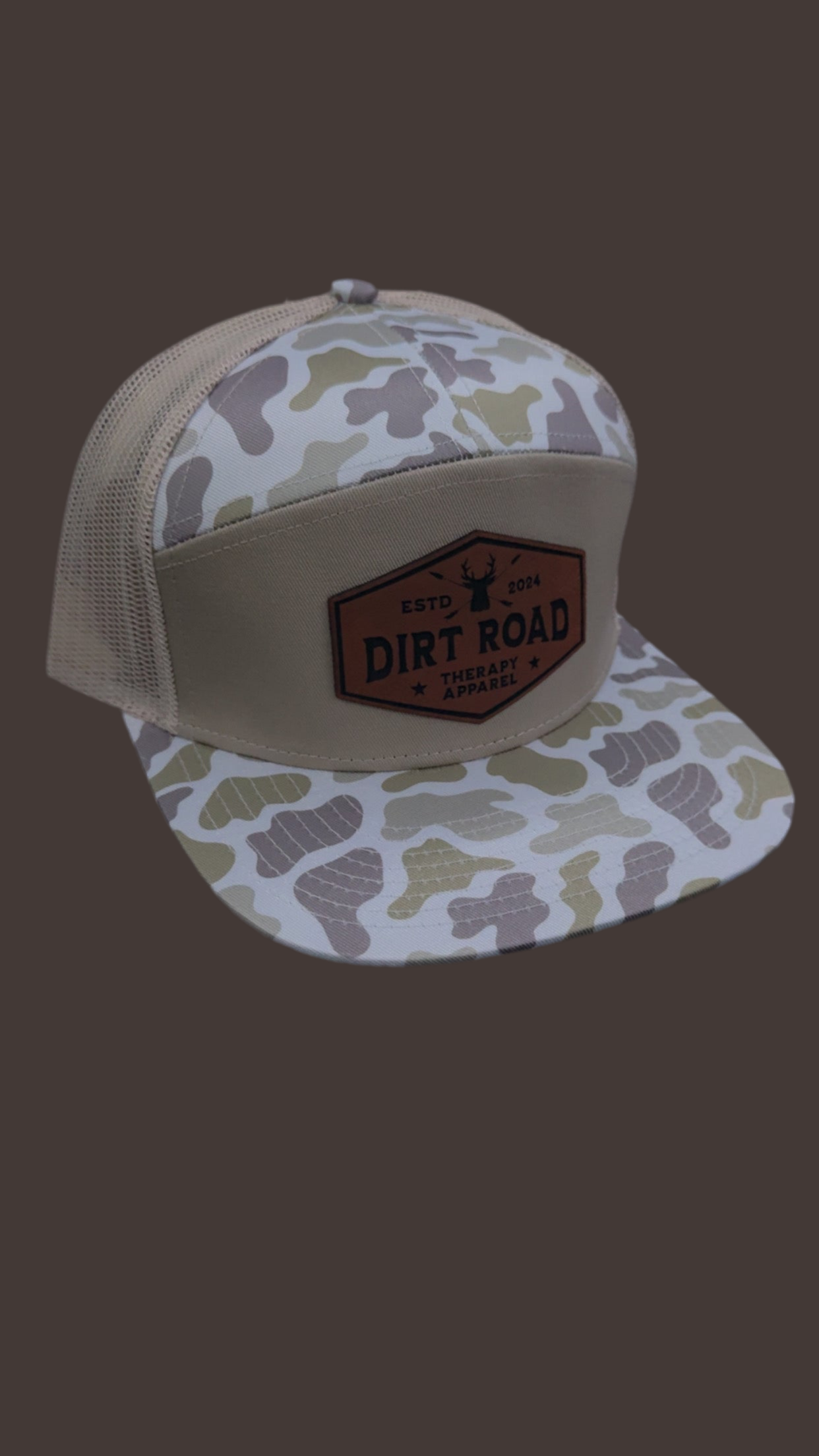 Tan duck camo flat bill