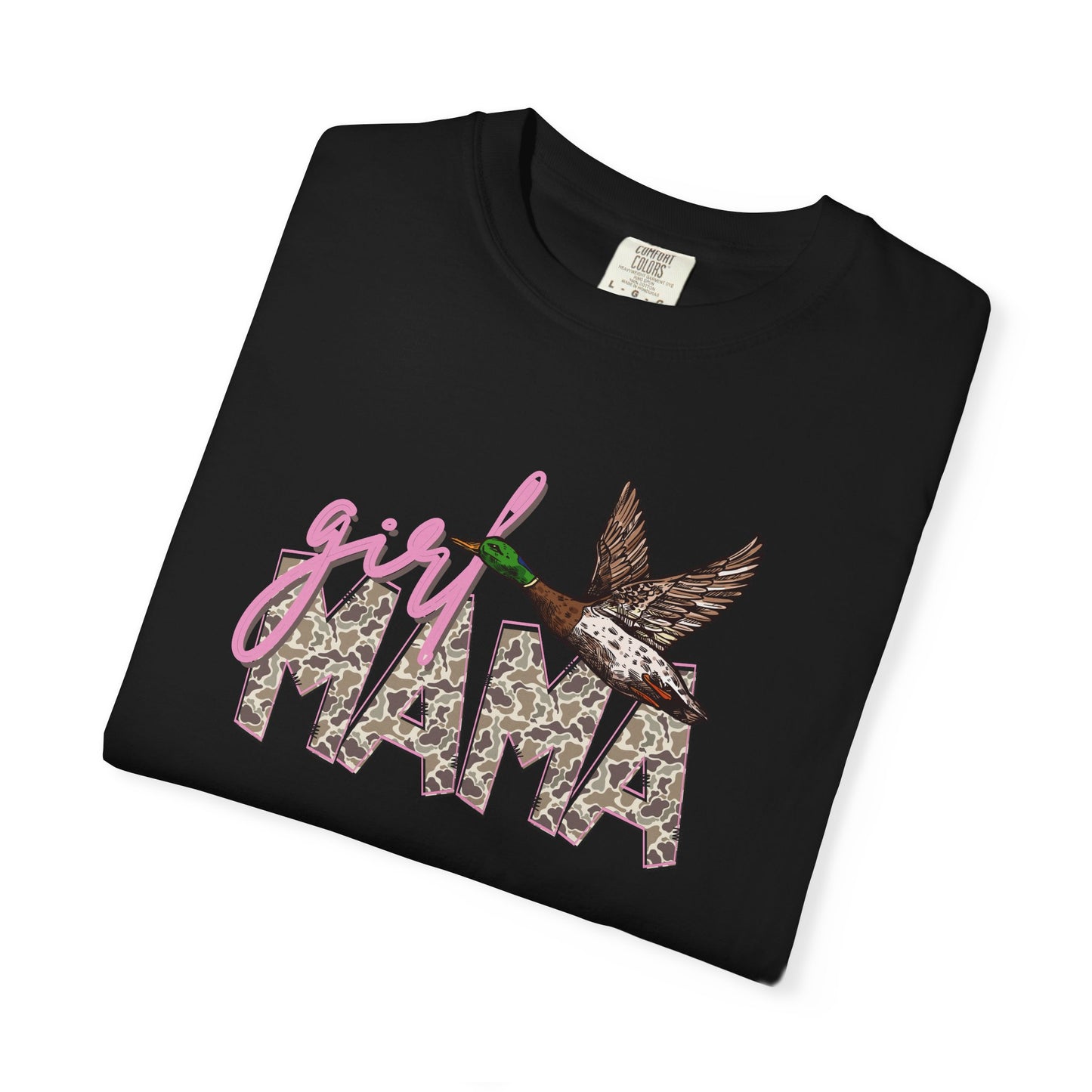 Girl Mama Duck T‑Shirt — 'girl MAMA' Floral Script Graphic Tee