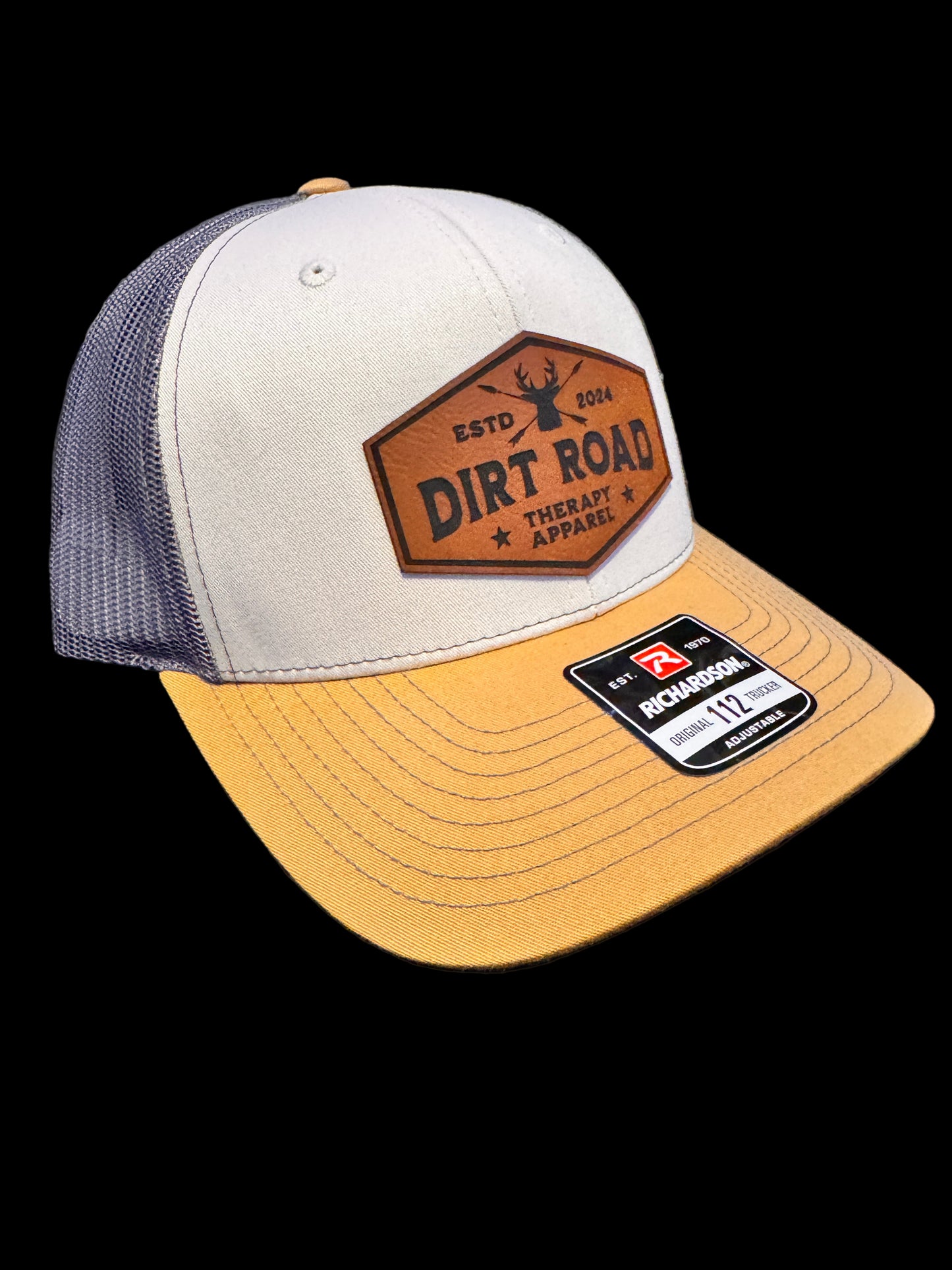 Rawhide patch Dirt Road Therapy Richardson 112 trucker hat