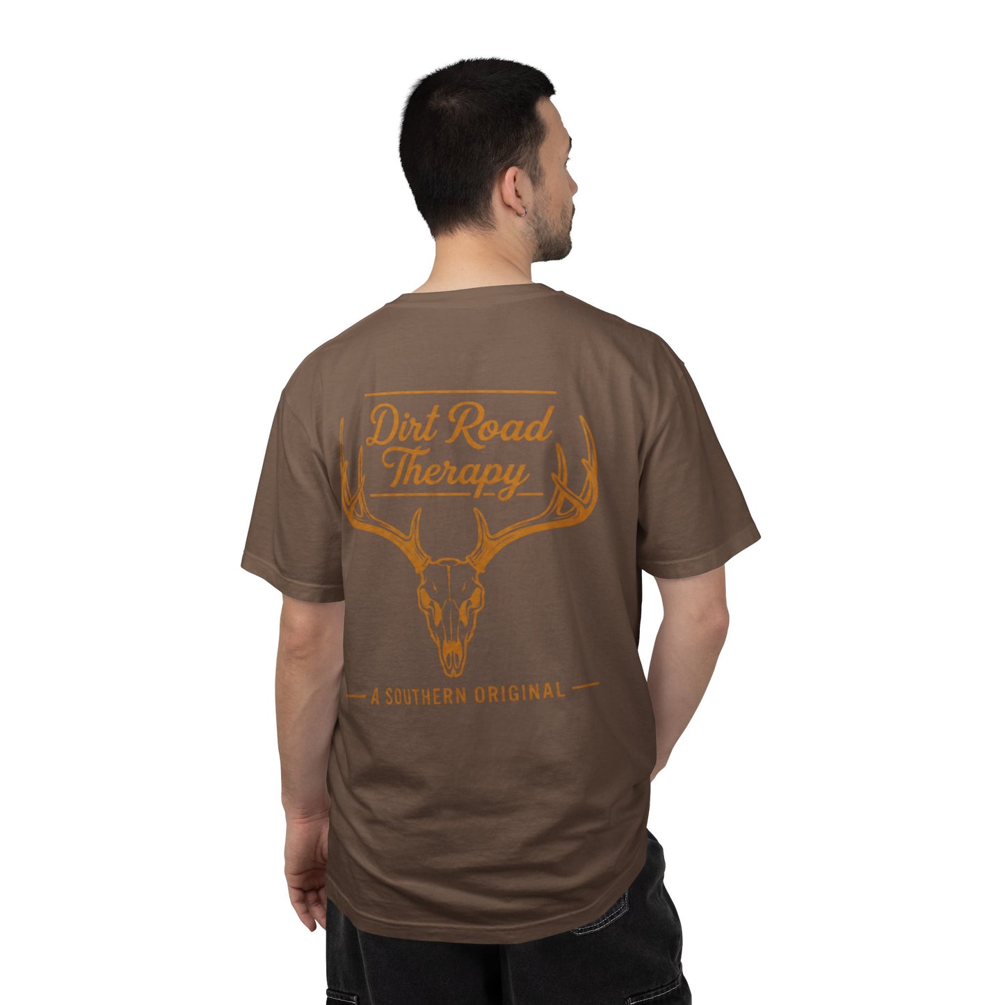Dirt Road Therapy Deer Skull Graphic Tee