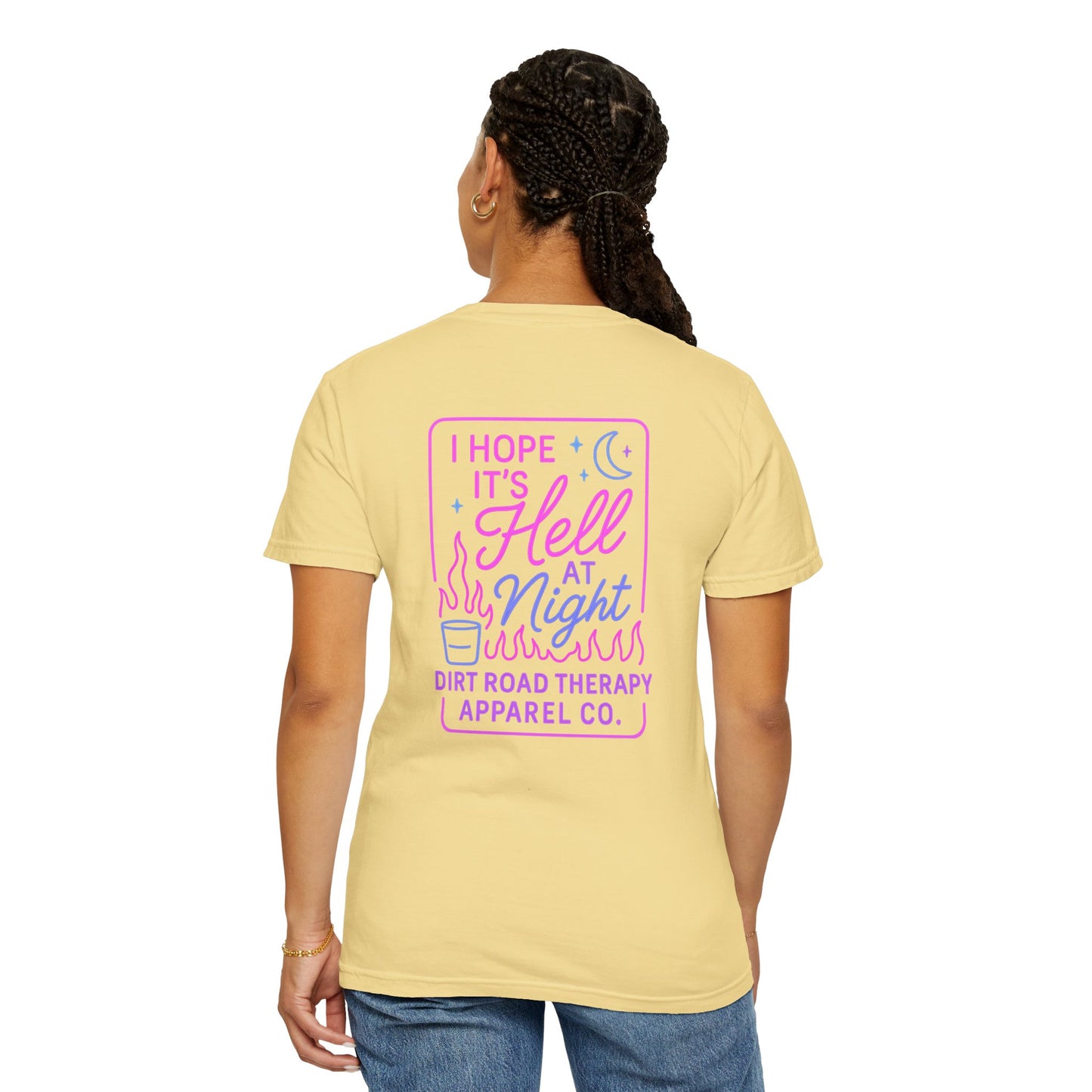 Dirt Road Therapy Unisex T-Shirt - Hell at Night Graphic Tee