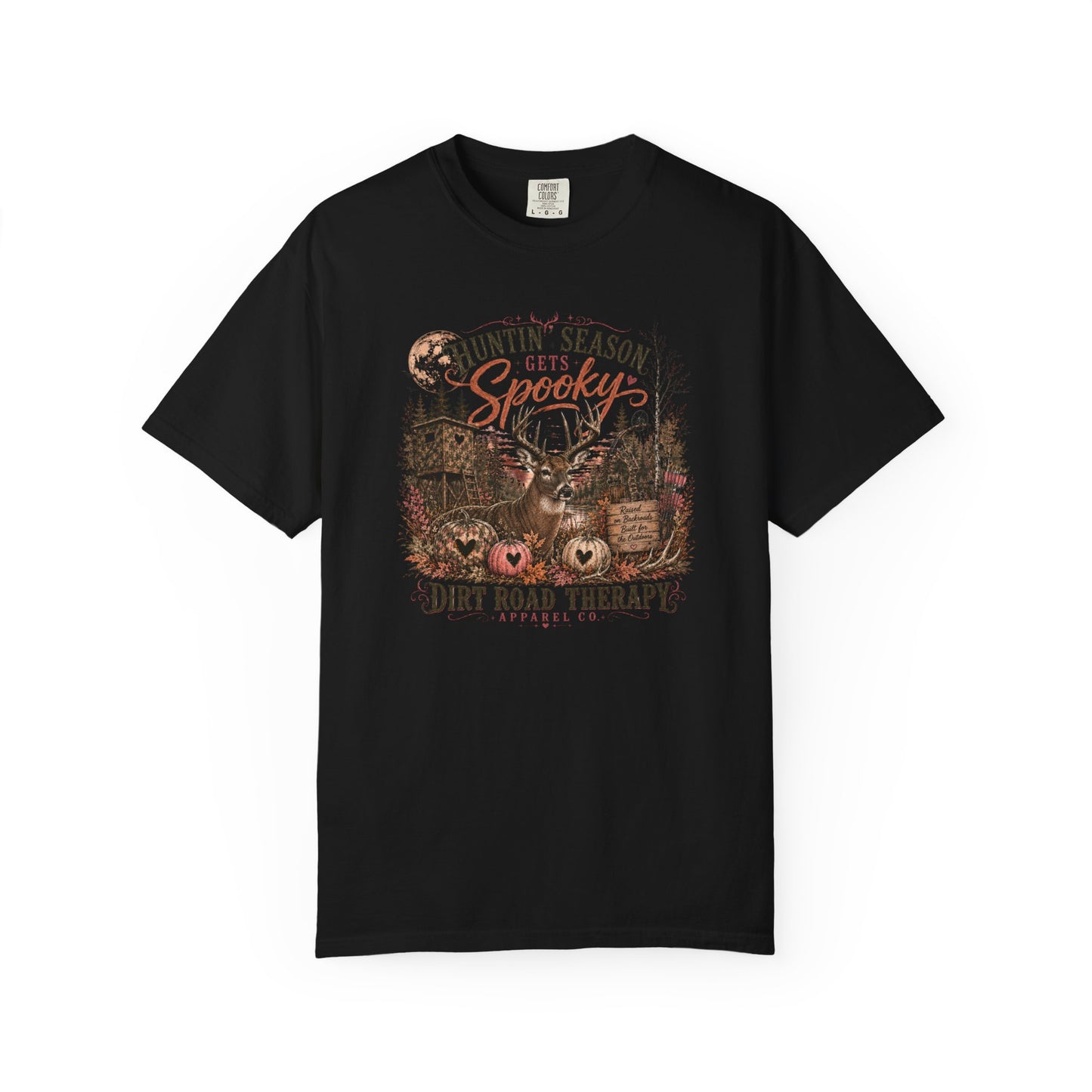 Dirt Road Therapy Huntin’ Season Gets Spooky Halloween Hunting Graphic Tee