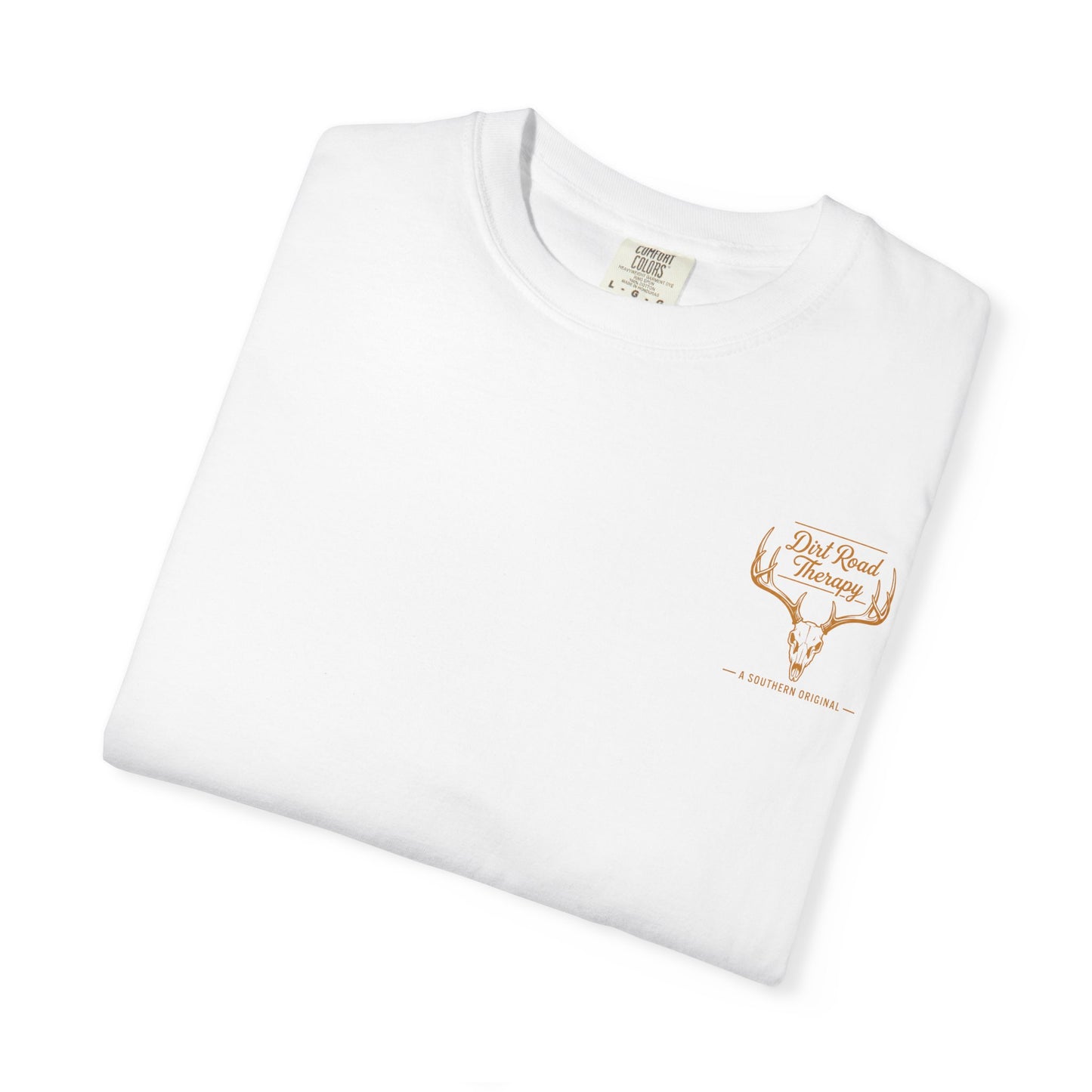 Dirt Road Therapy Deer Skull Graphic Tee