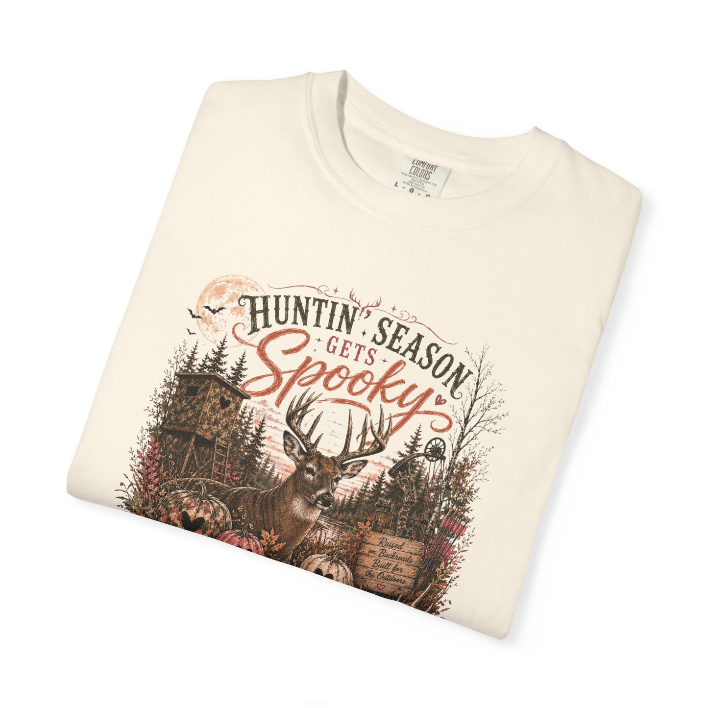 Dirt Road Therapy Huntin’ Season Gets Spooky Halloween Hunting Graphic Tee