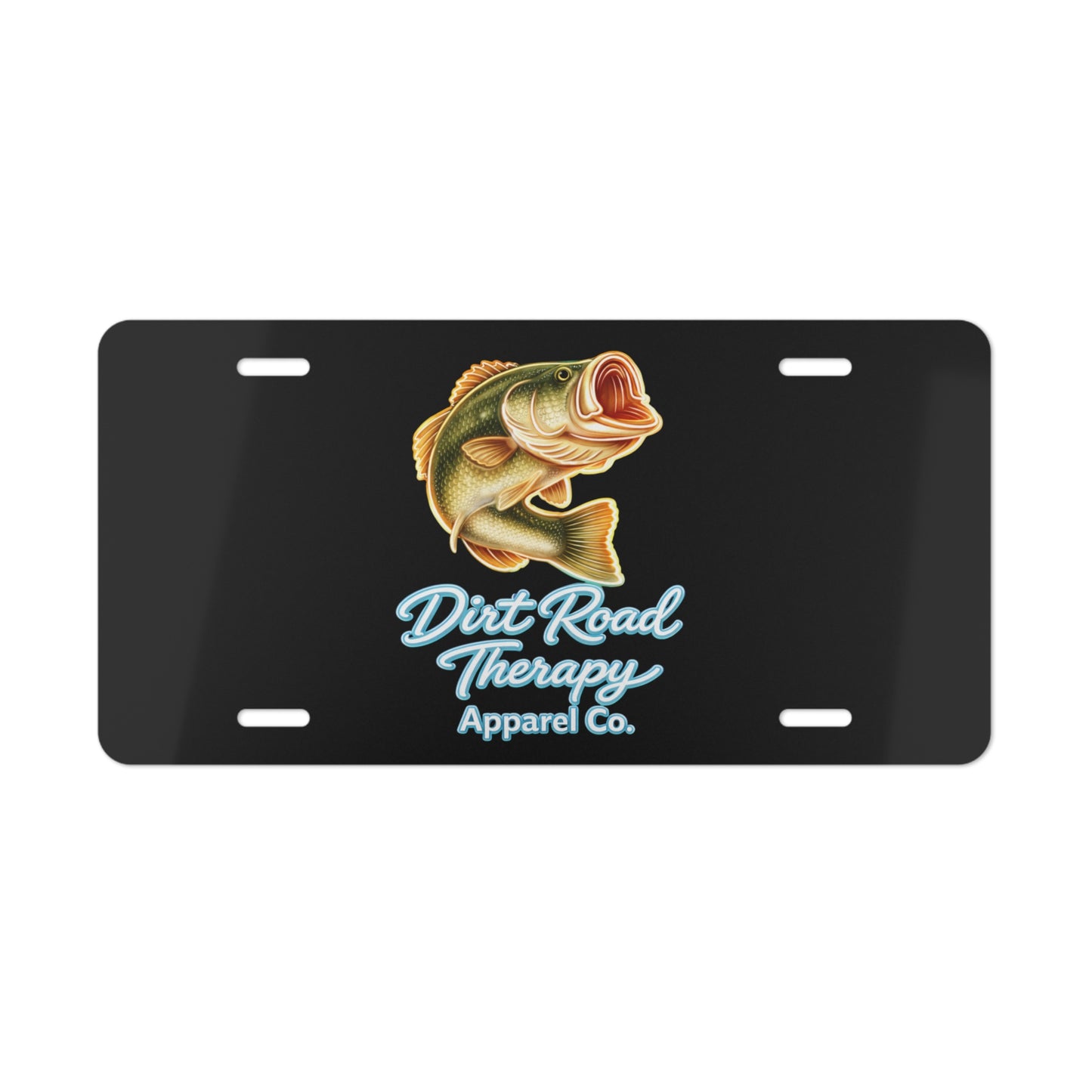 Largemouth Bass Dirt Road Therapy Vanity Plate | Fishing License Plate
