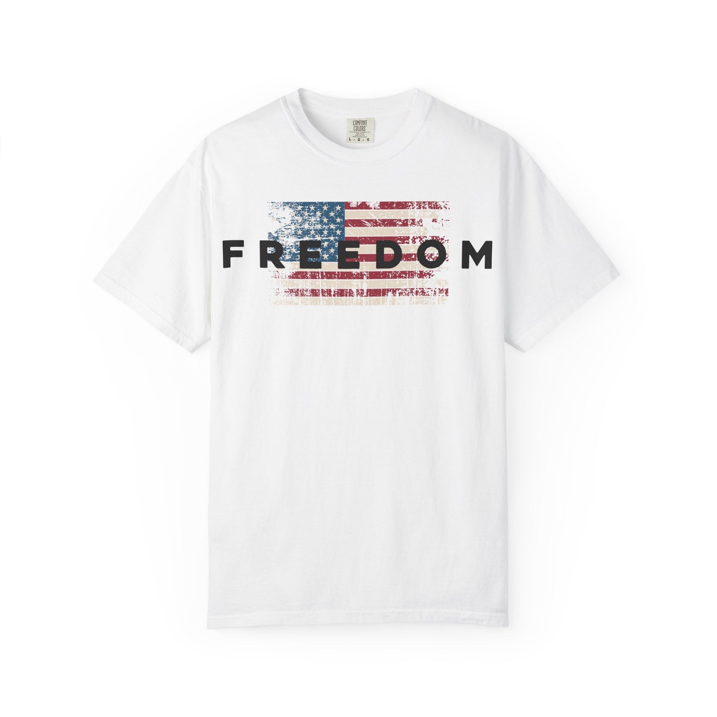 Freedom American Flag T-Shirt — Distressed Patriotic Tee