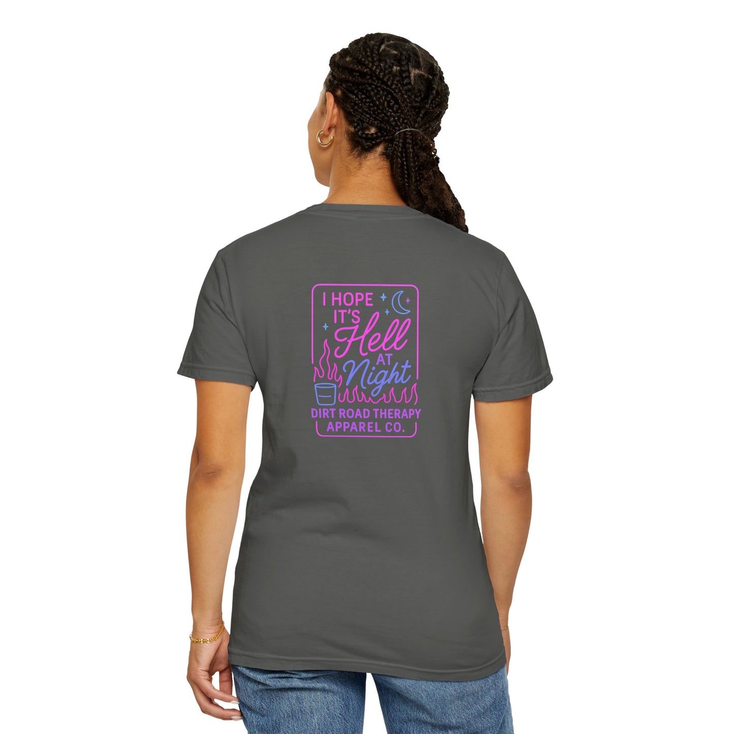 Dirt Road Therapy Unisex T-Shirt - Hell at Night Graphic Tee