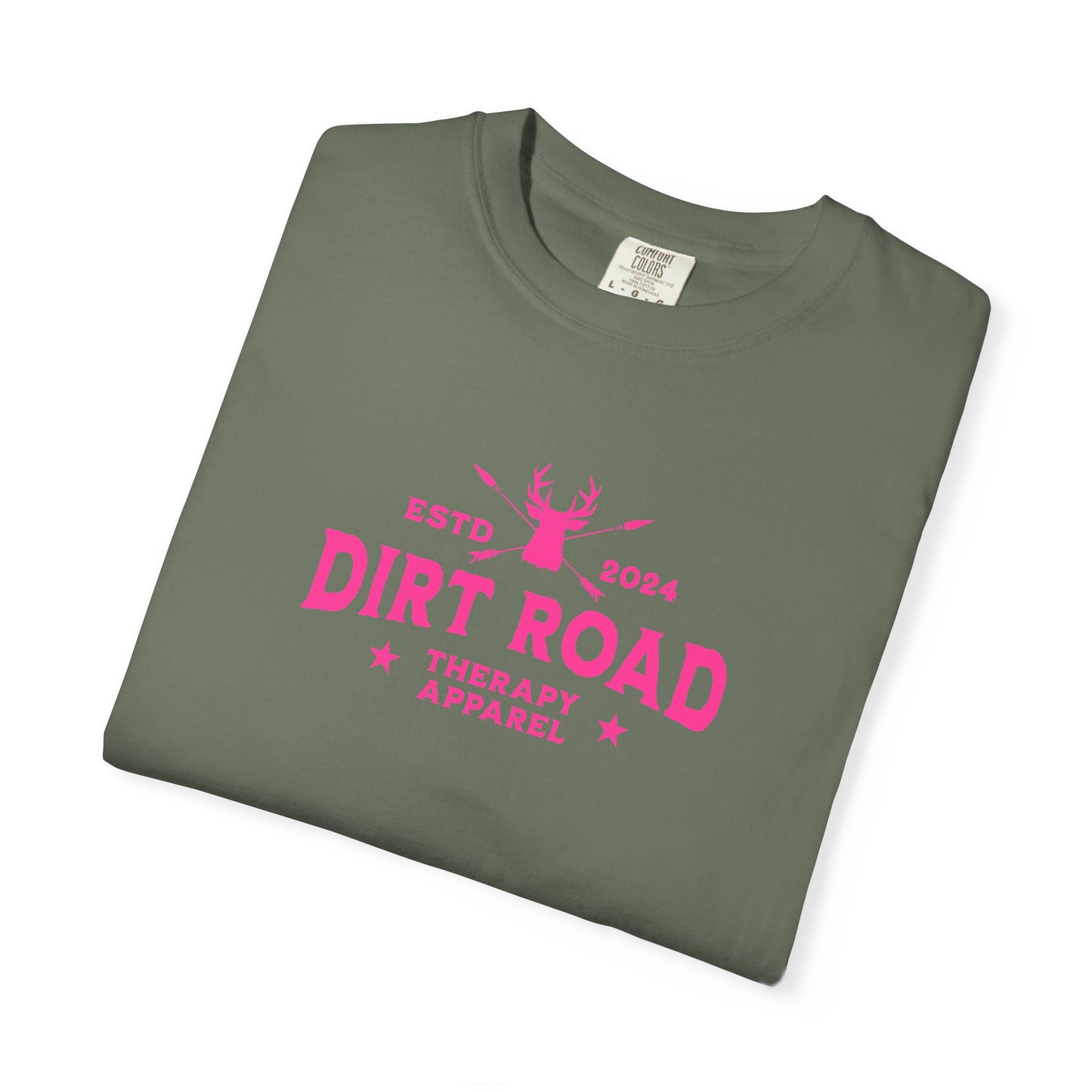 Dirt Road Therapy T-Shirt — Retro Pink Graphic Tee