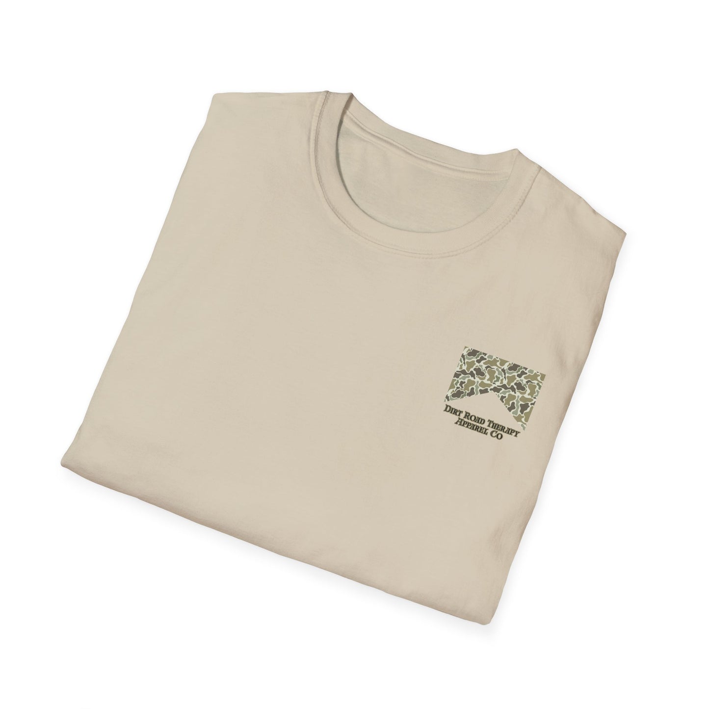 Dirt Road Raised T-Shirt | Flying Duck Camo Back Graphic