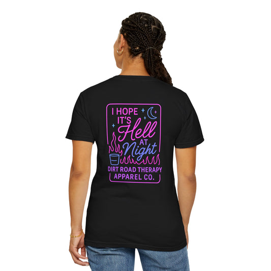 Dirt Road Therapy Unisex T-Shirt - Hell at Night Graphic Tee