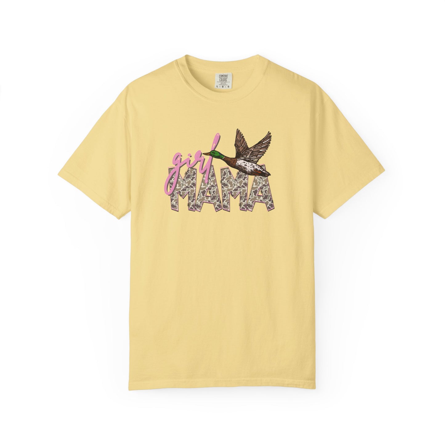 Girl Mama Duck T‑Shirt — 'girl MAMA' Floral Script Graphic Tee