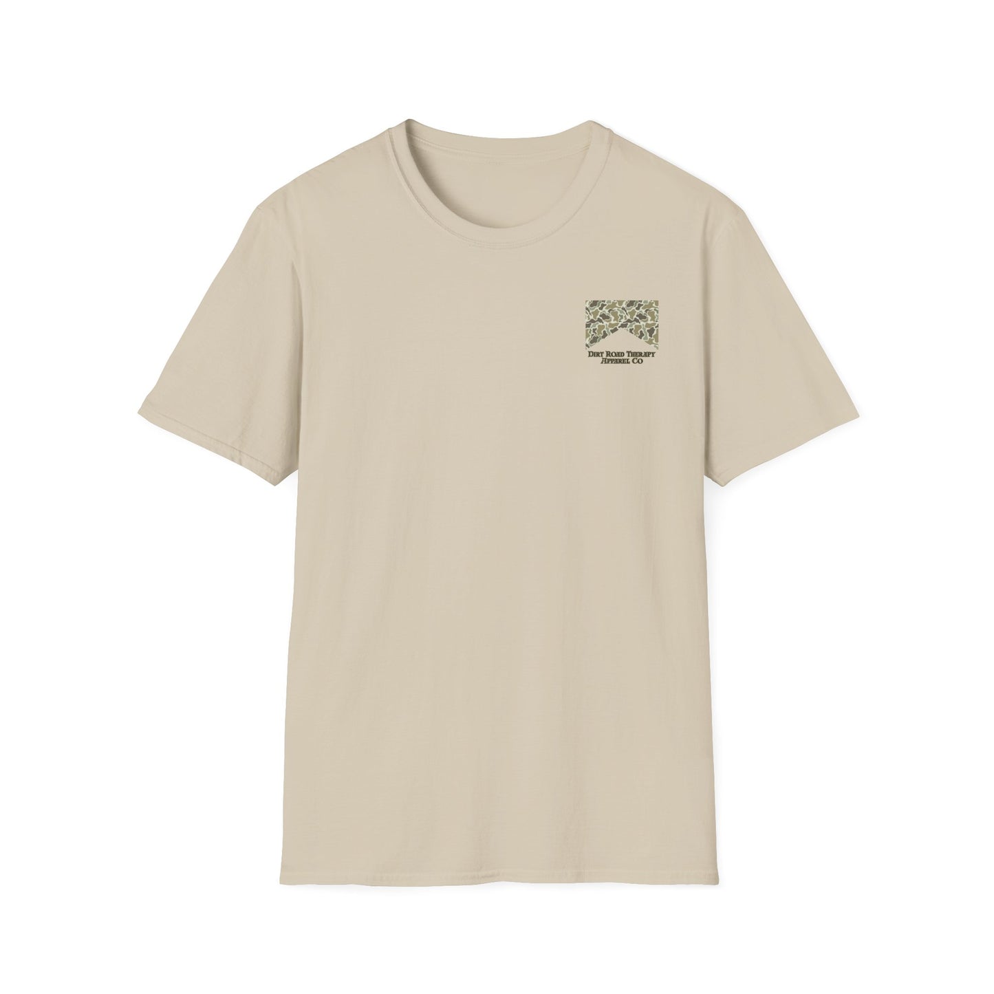 Dirt Road Raised T-Shirt | Flying Duck Camo Back Graphic