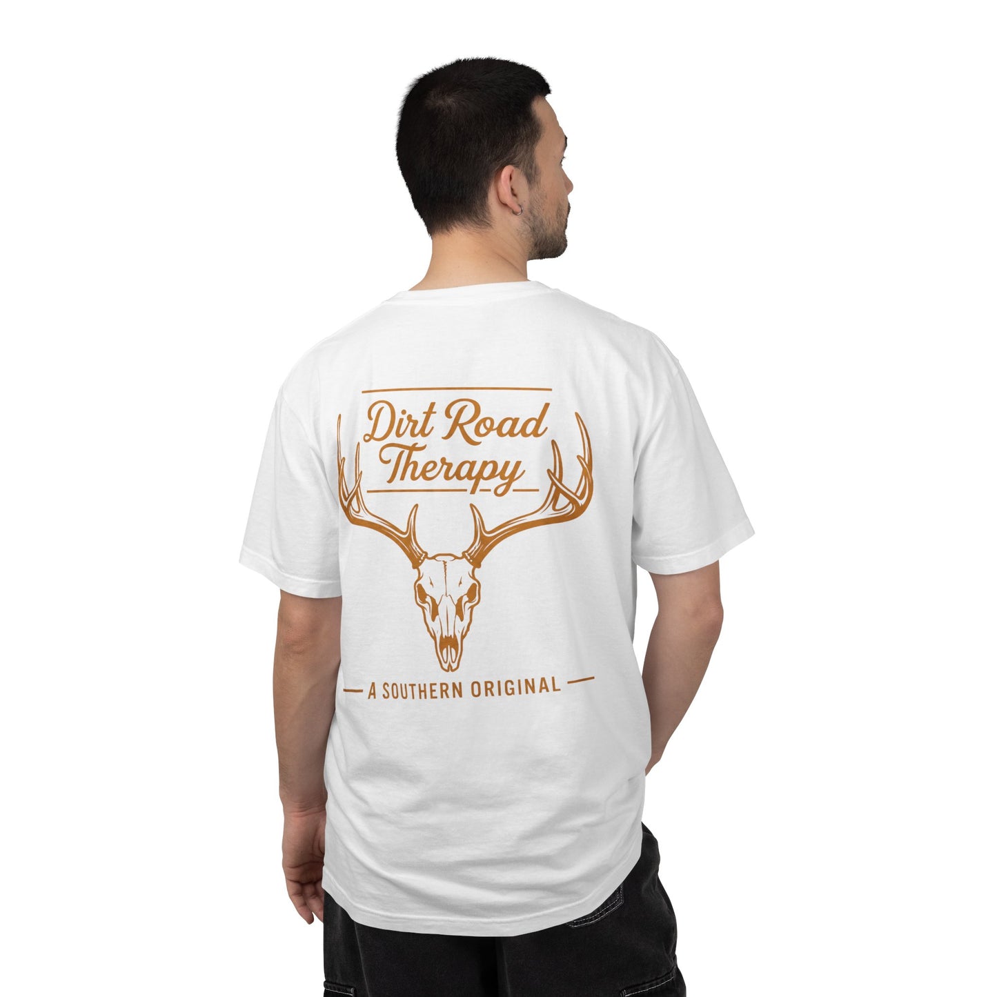 Dirt Road Therapy Deer Skull Graphic Tee