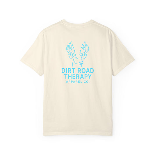 Dirt Road Therapy T‑Shirt – Deer Skull Graphic Outdoor Tee