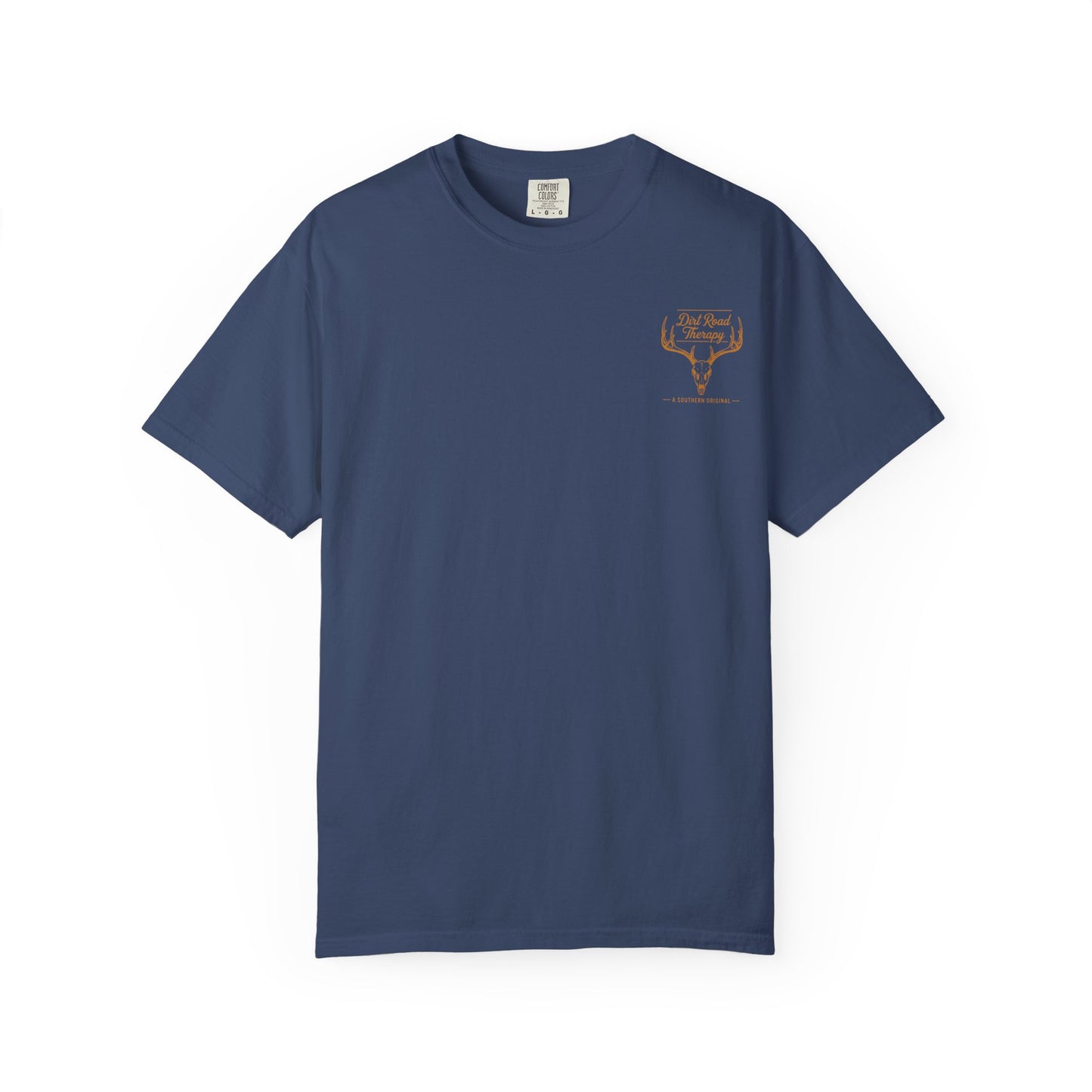 Dirt Road Therapy Deer Skull Graphic Tee