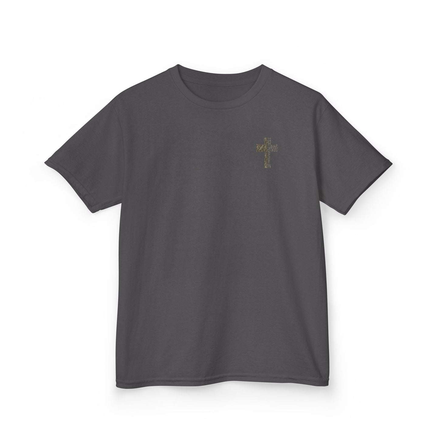 Camo Cross 'I Can Do All Things Through Christ' Christian Youth Tee