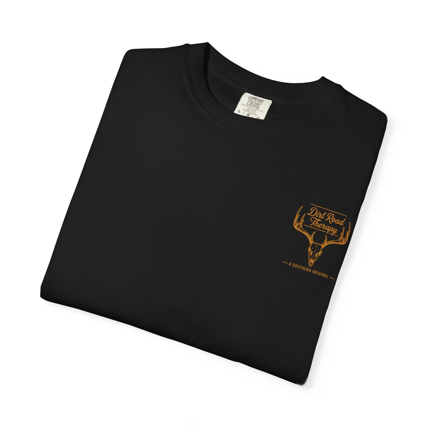 Dirt Road Therapy Deer Skull Graphic Tee