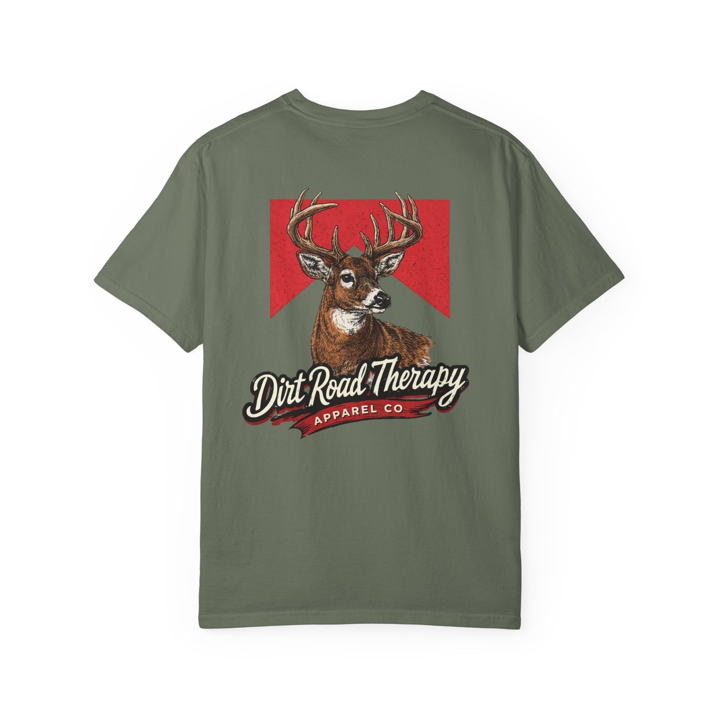 Buck  Head Dirt Road Therapy T-Shirt | Hunting Graphic Tee