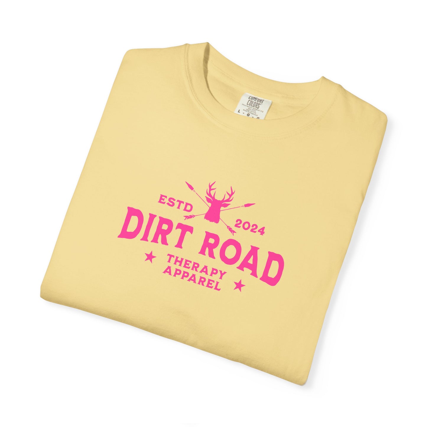 Dirt Road Therapy T-Shirt — Retro Pink Graphic Tee