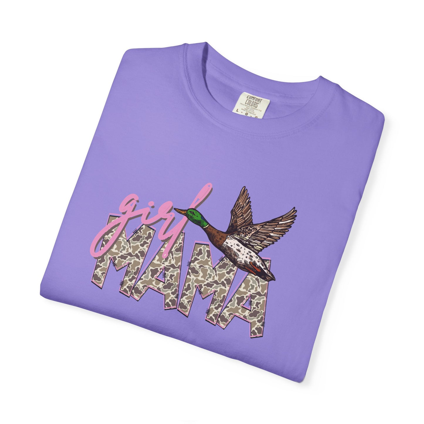 Girl Mama Duck T‑Shirt — 'girl MAMA' Floral Script Graphic Tee