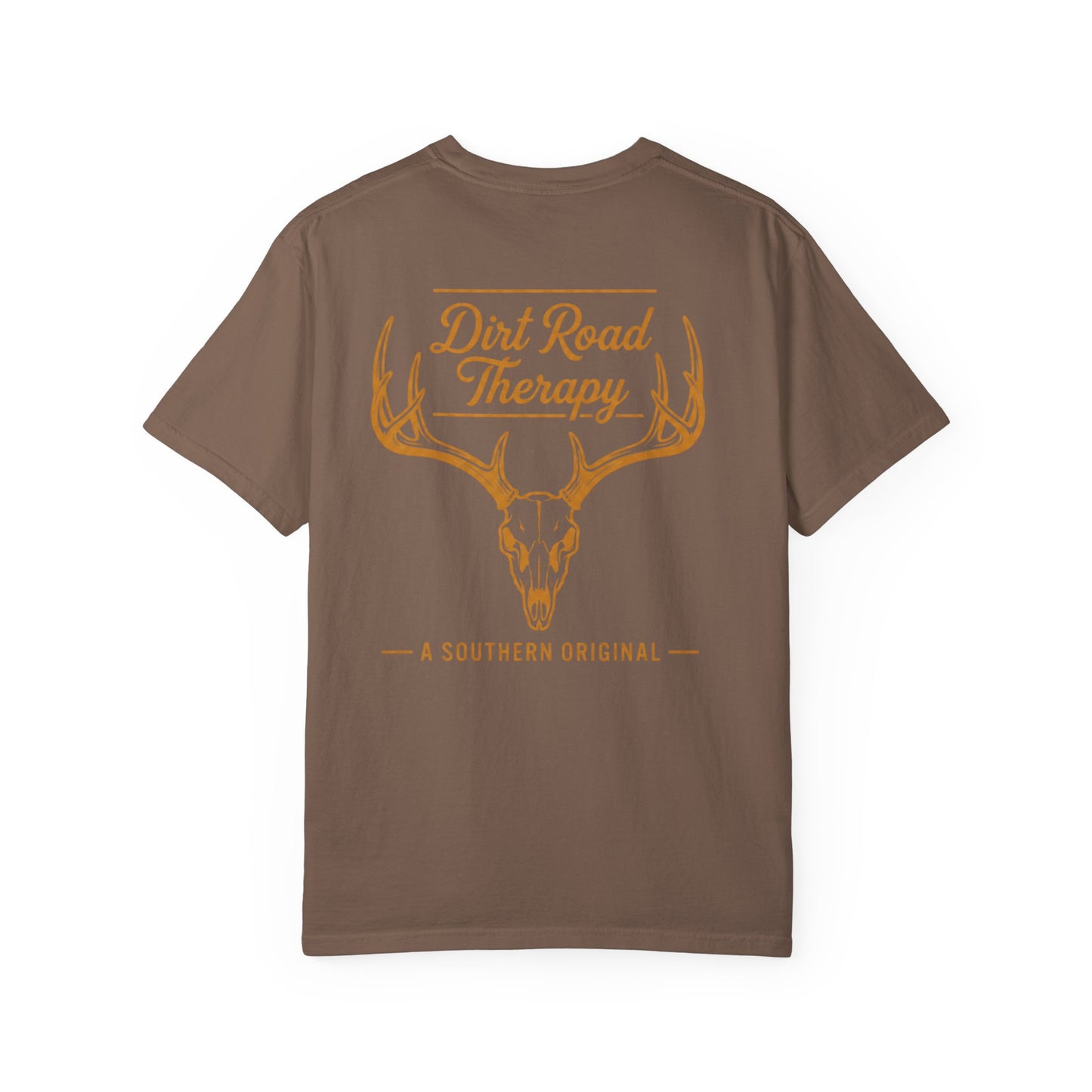 Dirt Road Therapy Deer Skull Graphic Tee