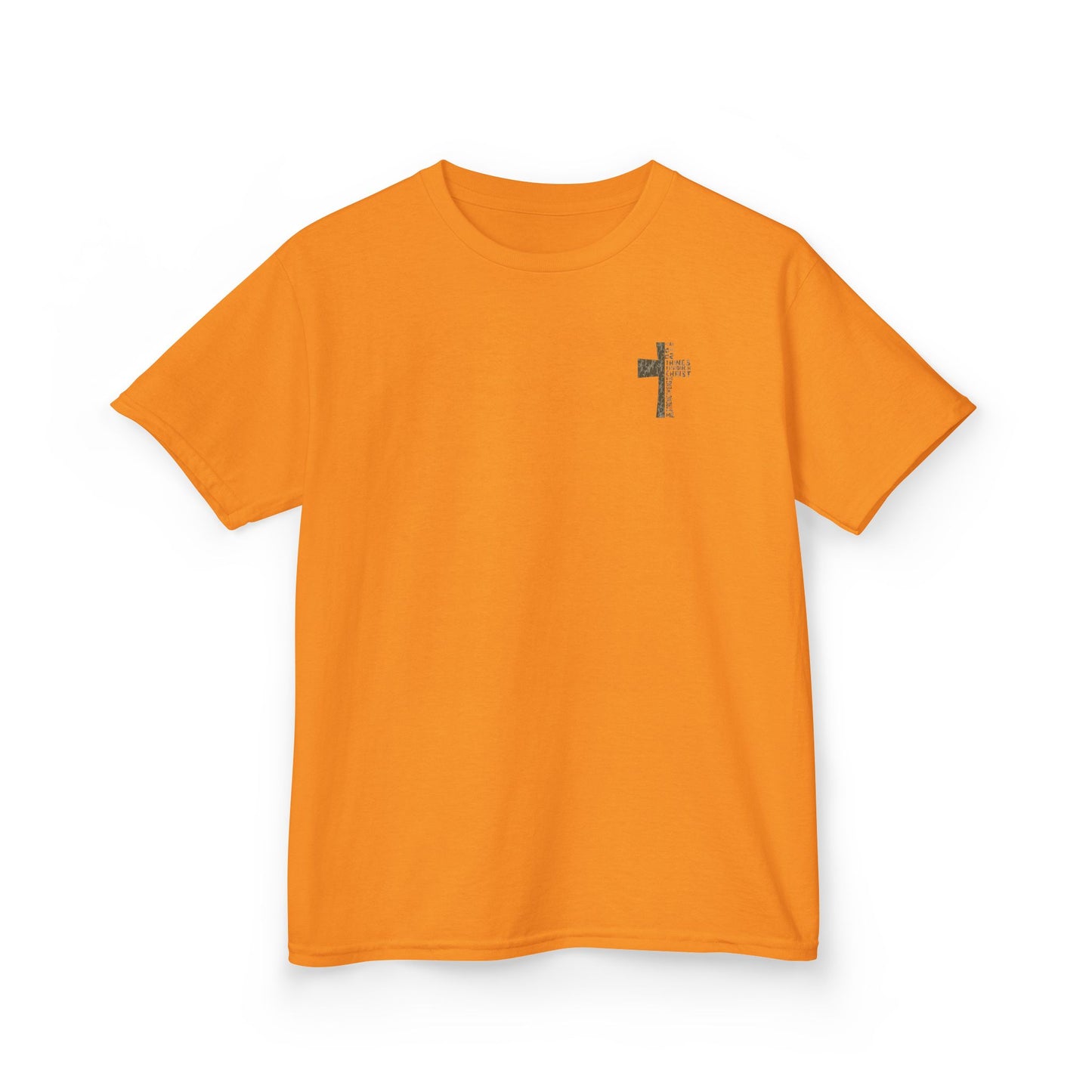 Camo Cross 'I Can Do All Things Through Christ' Christian Youth Tee