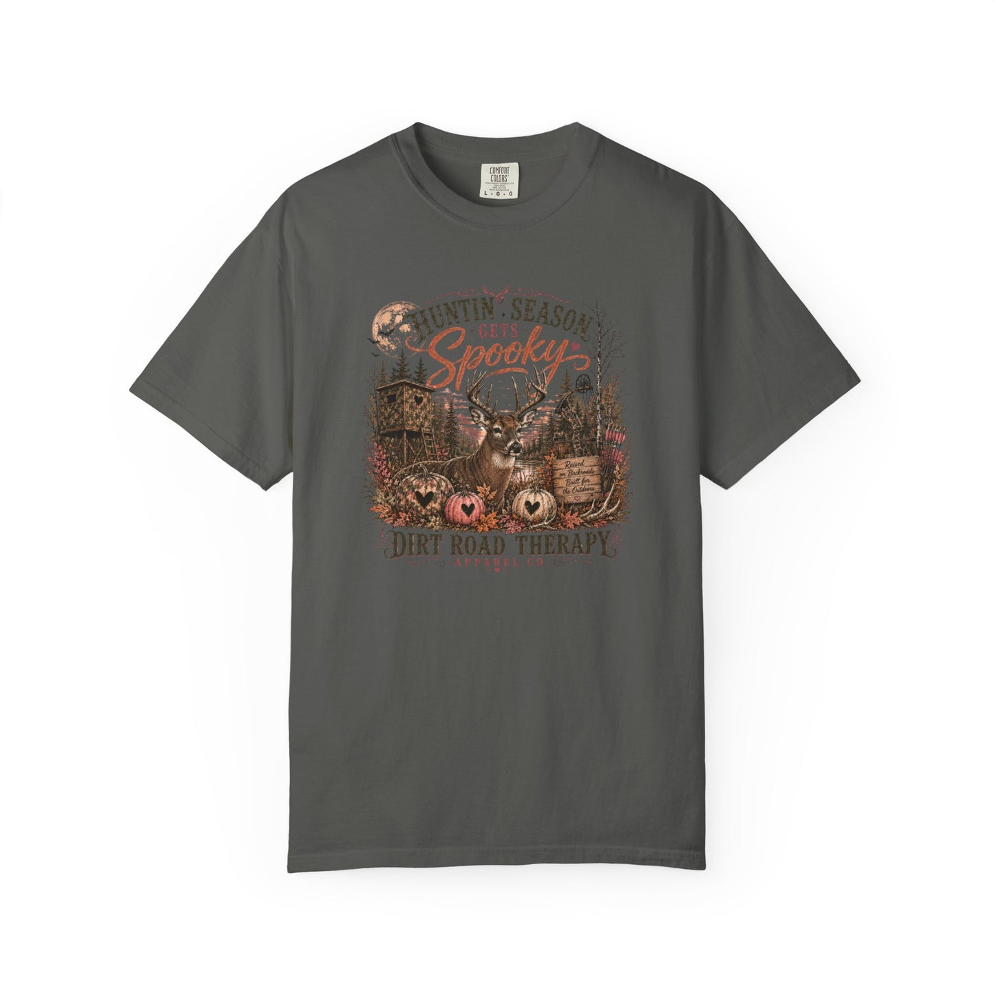 Dirt Road Therapy Huntin’ Season Gets Spooky Halloween Hunting Graphic Tee