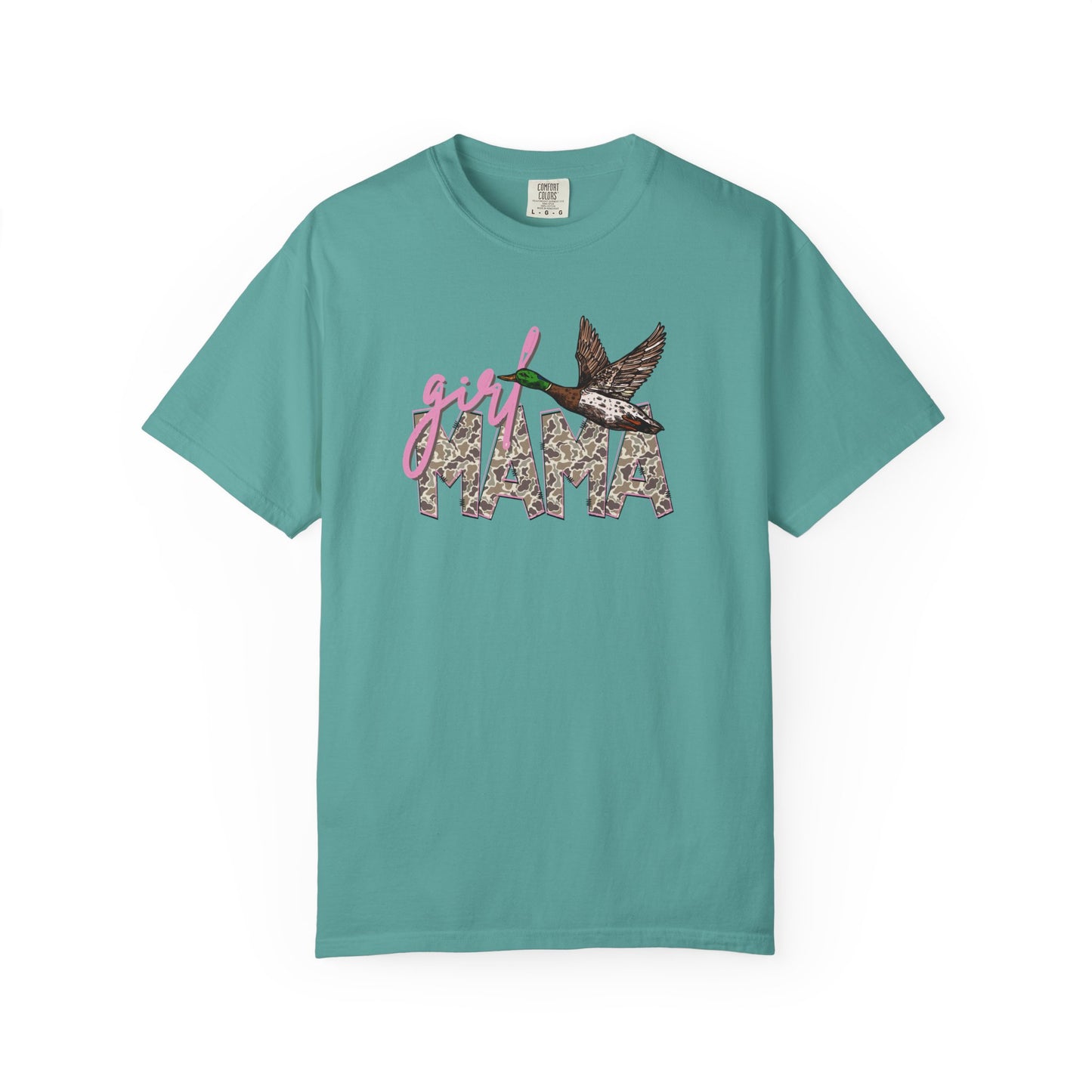 Girl Mama Duck T‑Shirt — 'girl MAMA' Floral Script Graphic Tee