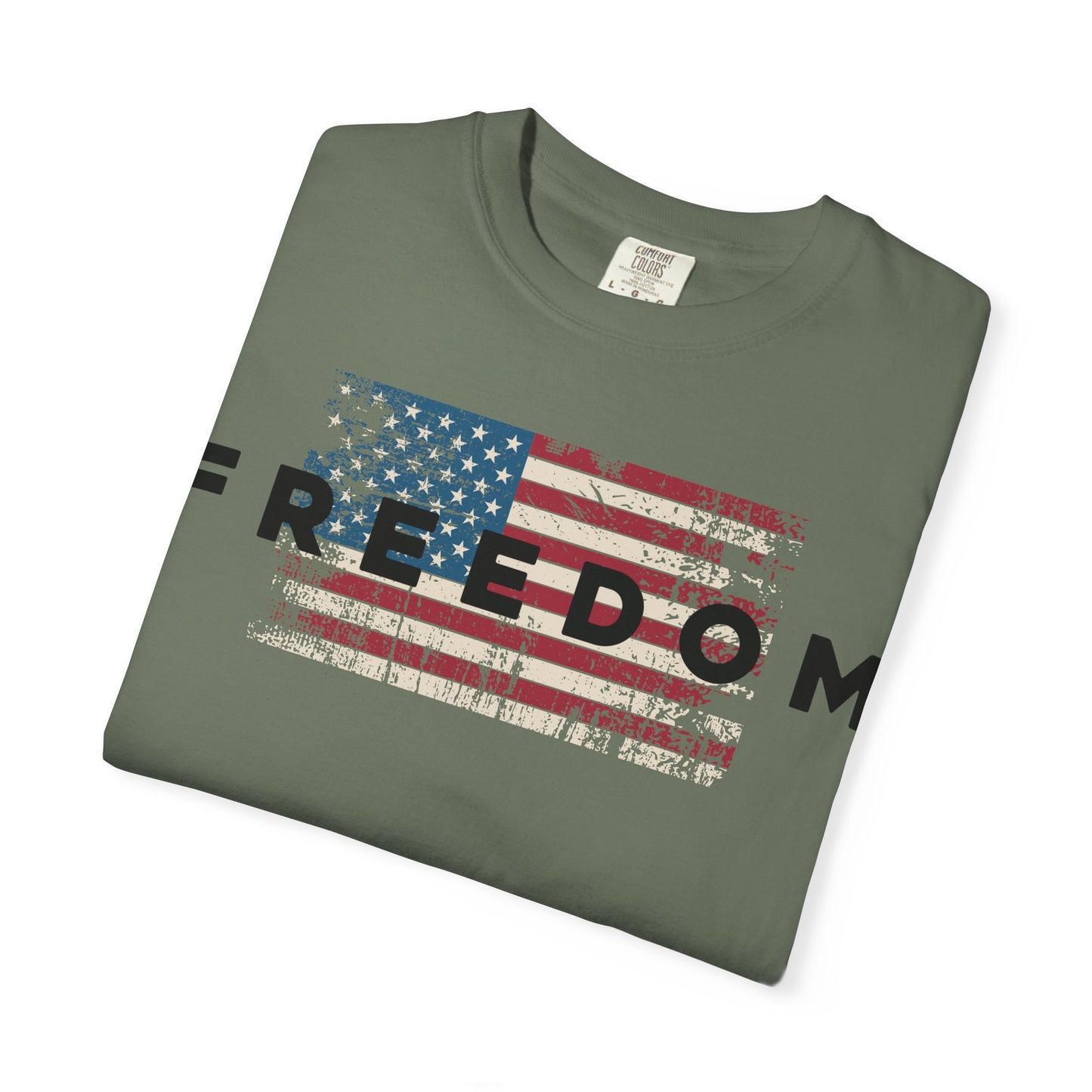 Freedom American Flag T-Shirt — Distressed Patriotic Tee