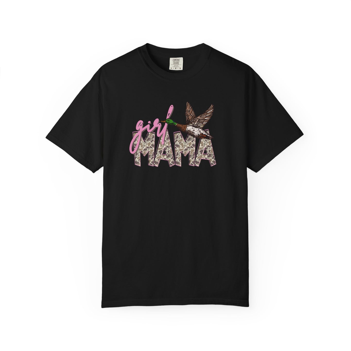 Girl Mama Duck T‑Shirt — 'girl MAMA' Floral Script Graphic Tee