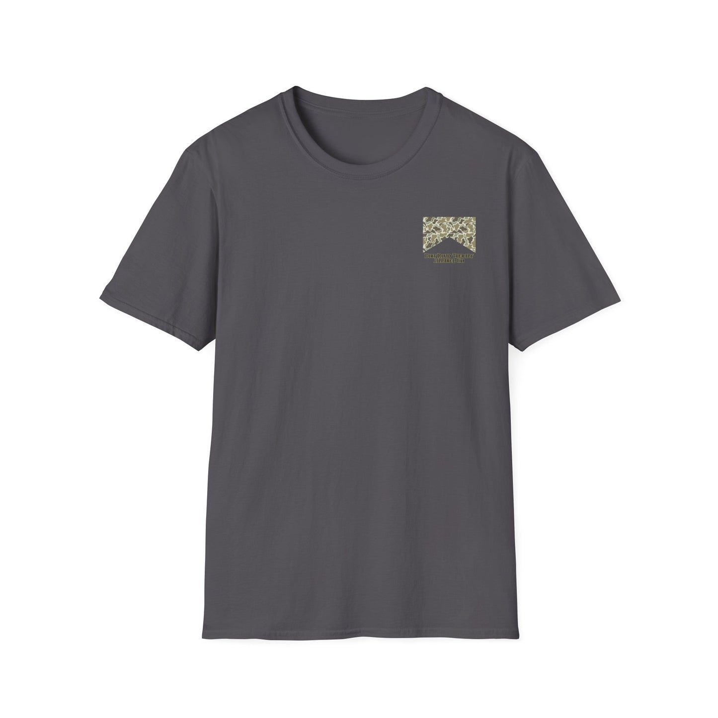 Dirt Road Raised T-Shirt | Flying Duck Camo Back Graphic