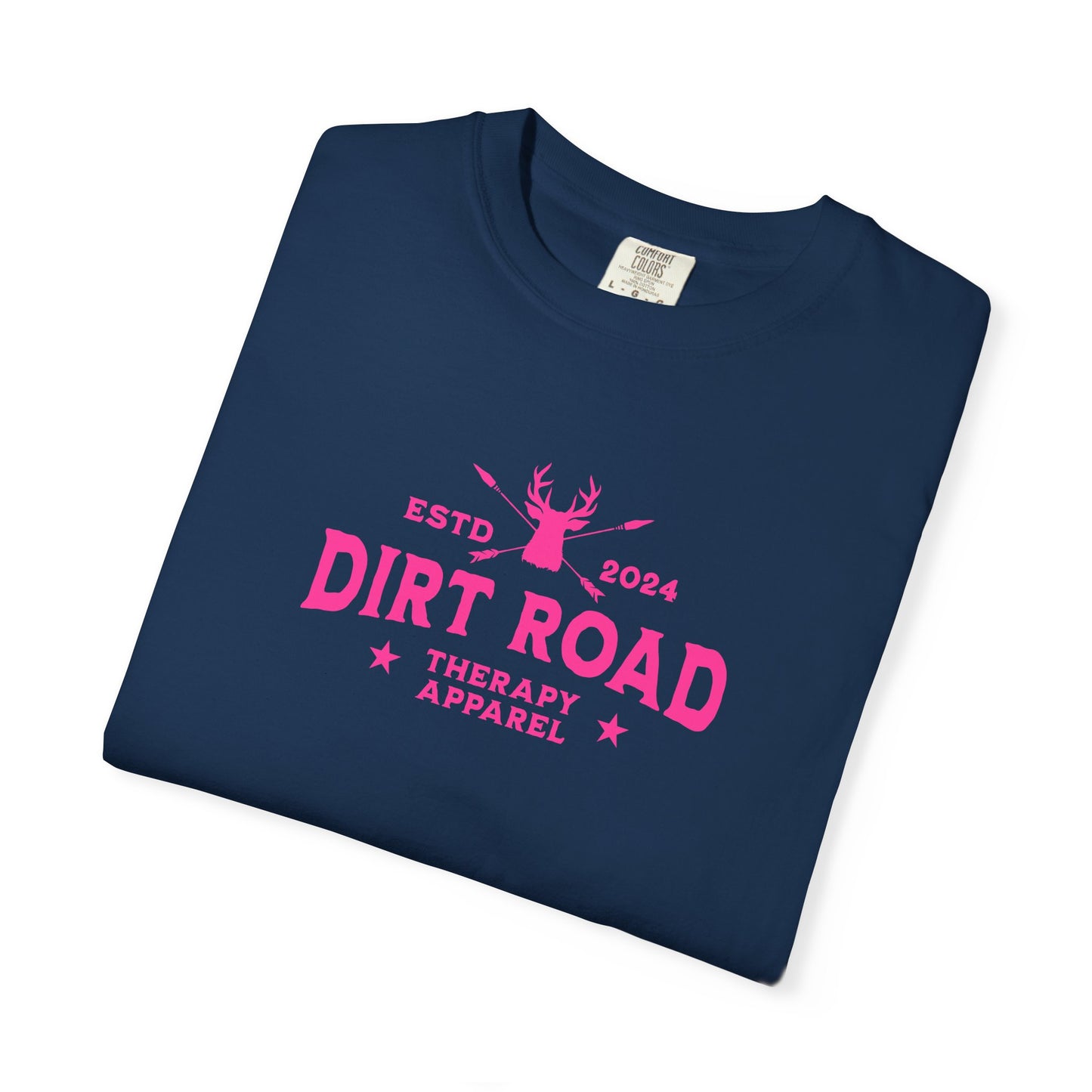 Dirt Road Therapy T-Shirt — Retro Pink Graphic Tee