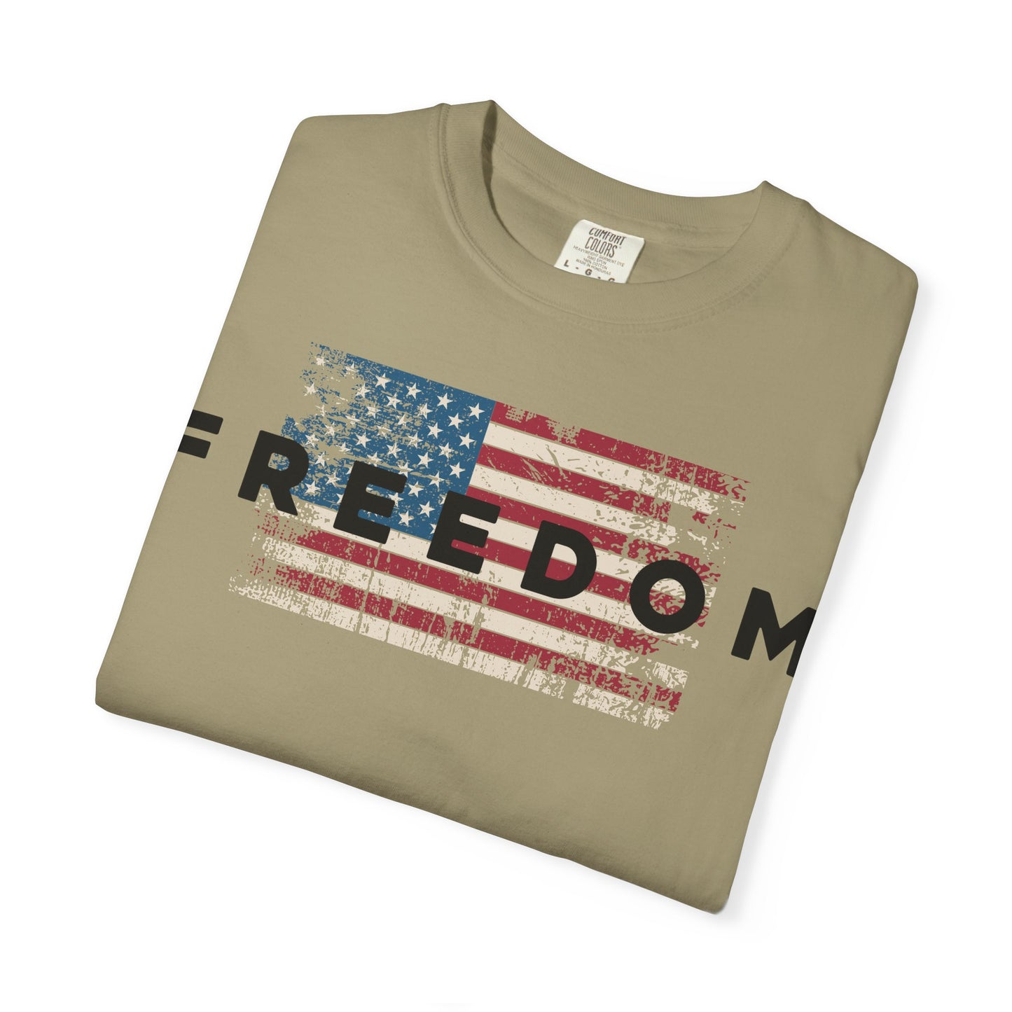 Freedom American Flag T-Shirt — Distressed Patriotic Tee
