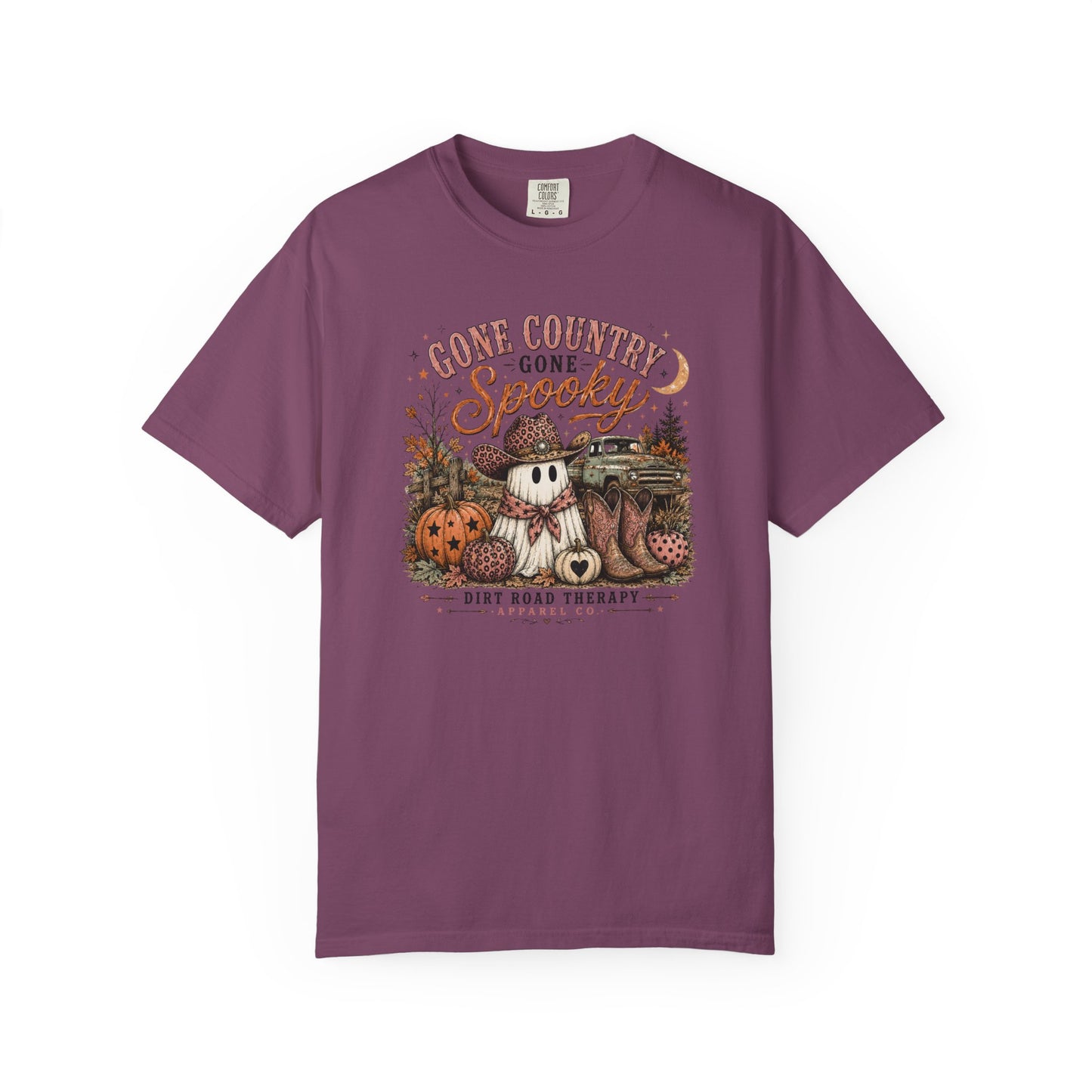 Dirt Road Therapy Gone Country Gone Spooky Halloween Graphic Tee