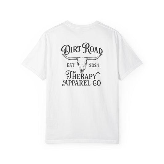 Dirt Road Therapy Graphic T-Shirt — Western Skull Ranch Tee