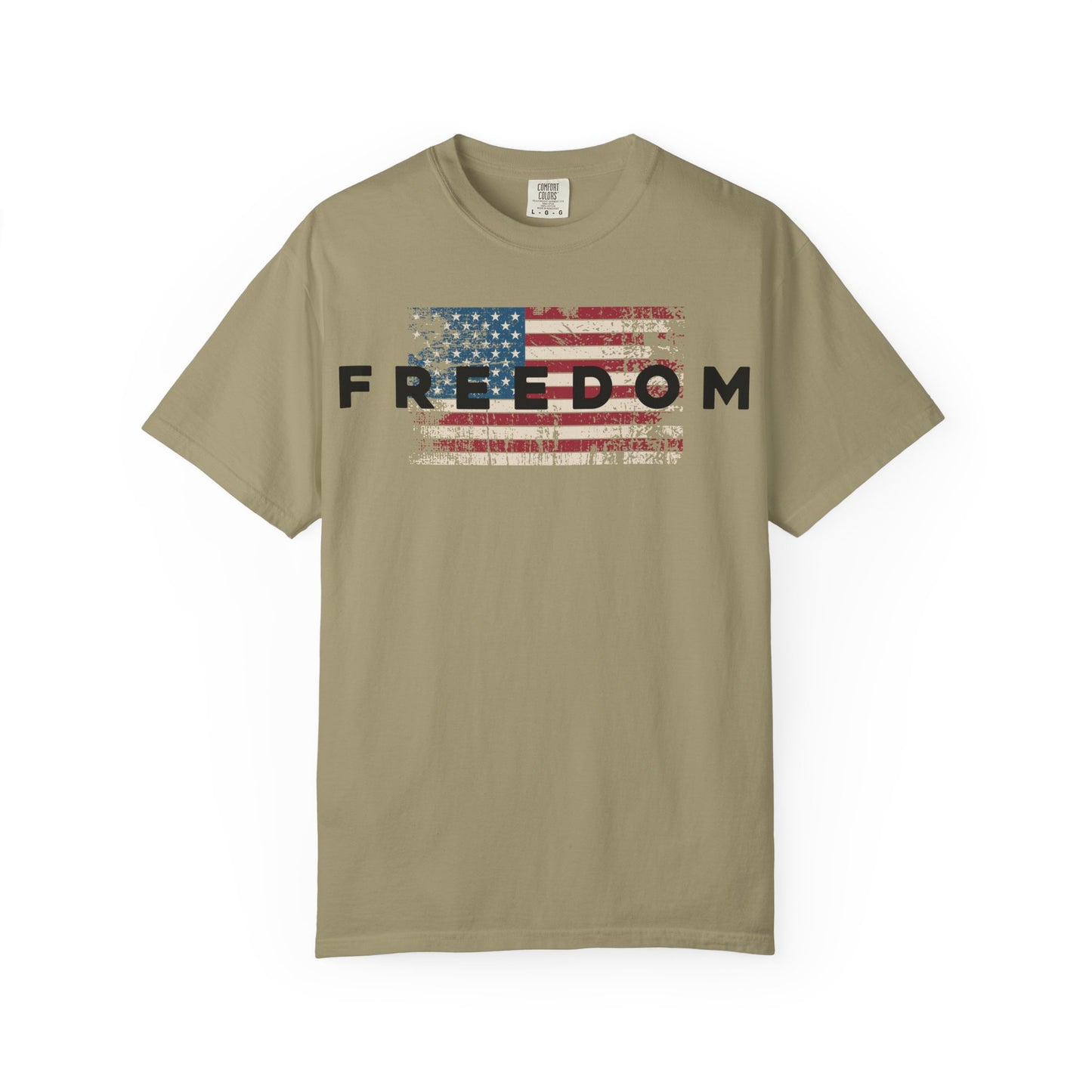 Freedom American Flag T-Shirt — Distressed Patriotic Tee