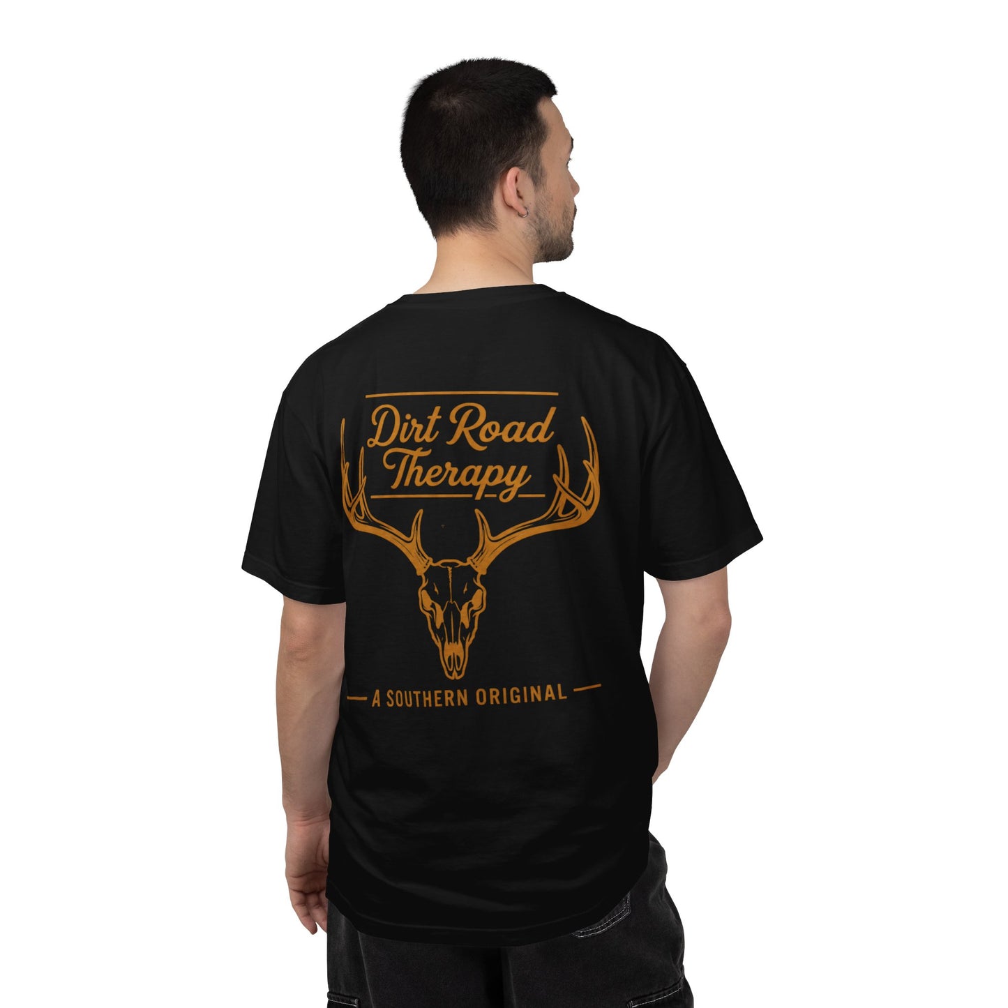 Dirt Road Therapy Deer Skull Graphic Tee