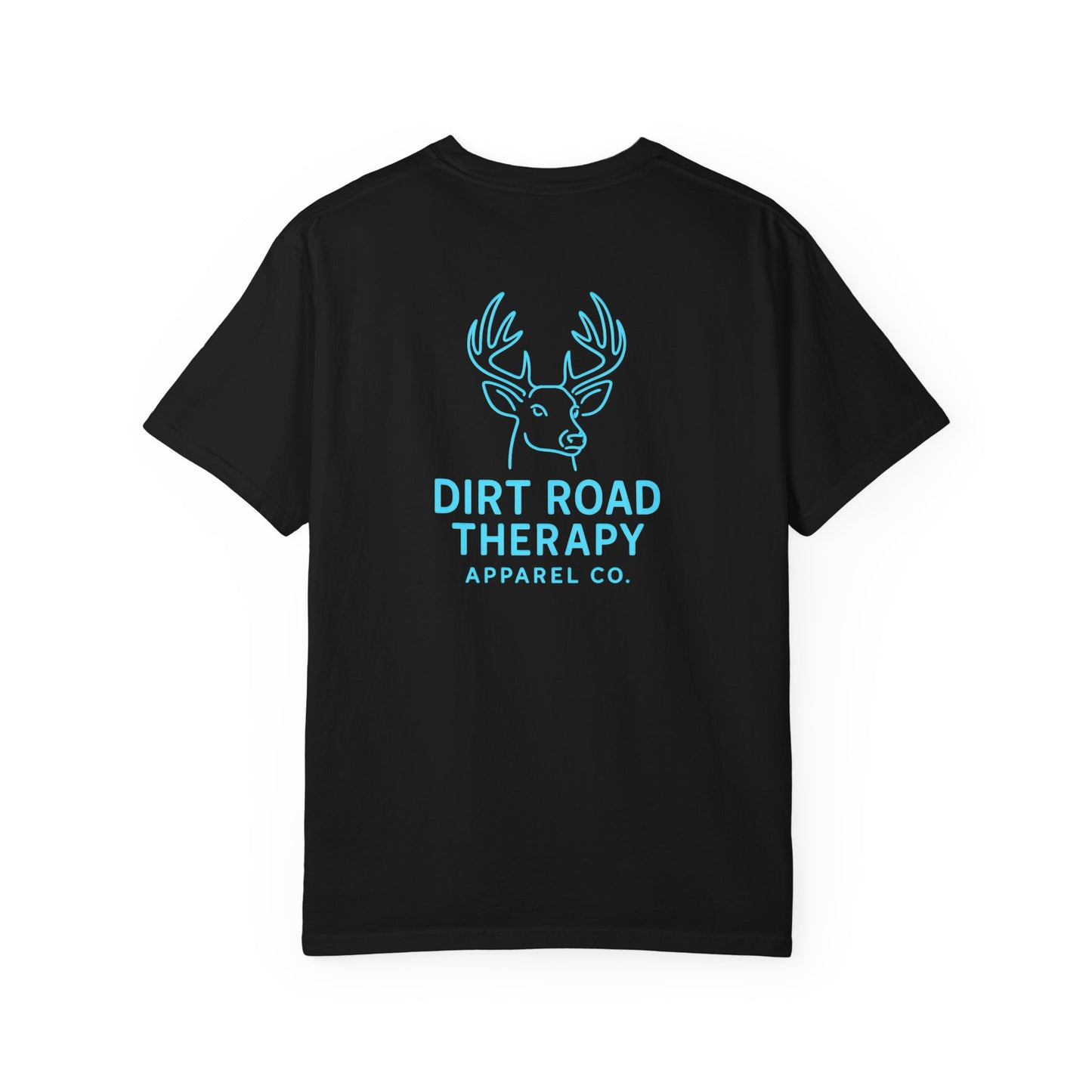 Dirt Road Therapy T‑Shirt – Deer Skull Graphic Outdoor Tee