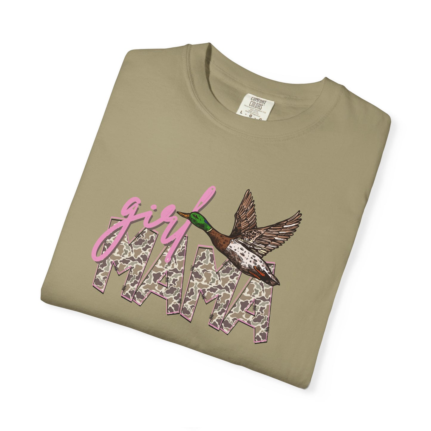 Girl Mama Duck T‑Shirt — 'girl MAMA' Floral Script Graphic Tee