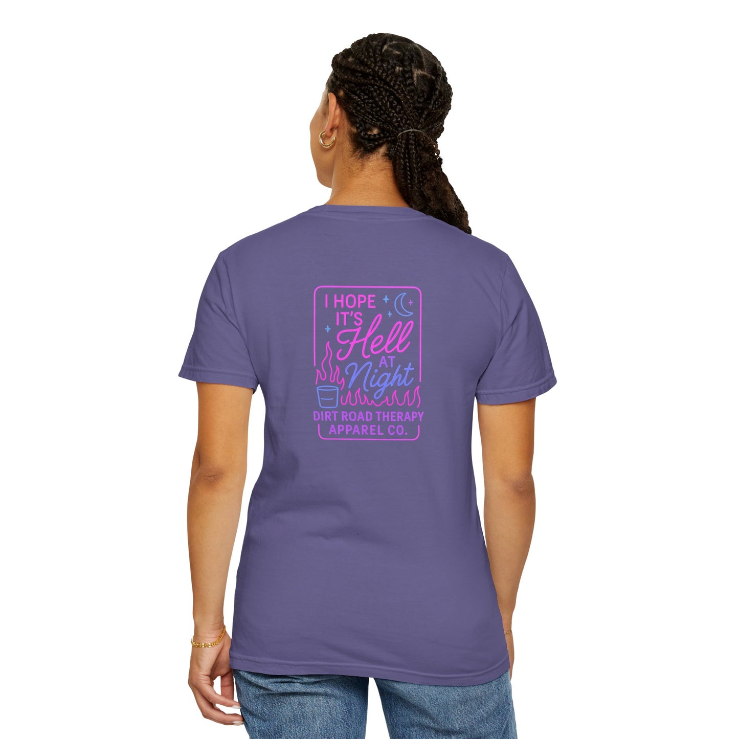 Dirt Road Therapy Unisex T-Shirt - Hell at Night Graphic Tee