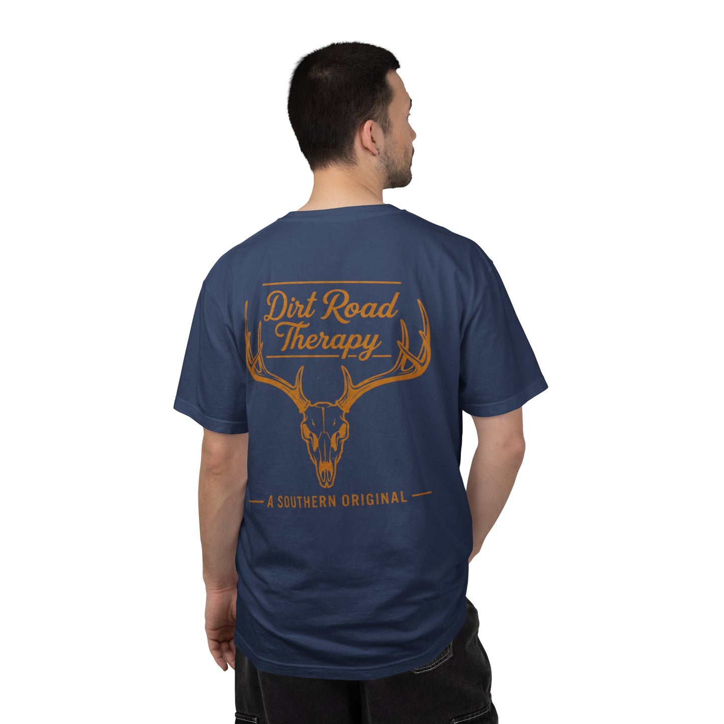 Dirt Road Therapy Deer Skull Graphic Tee