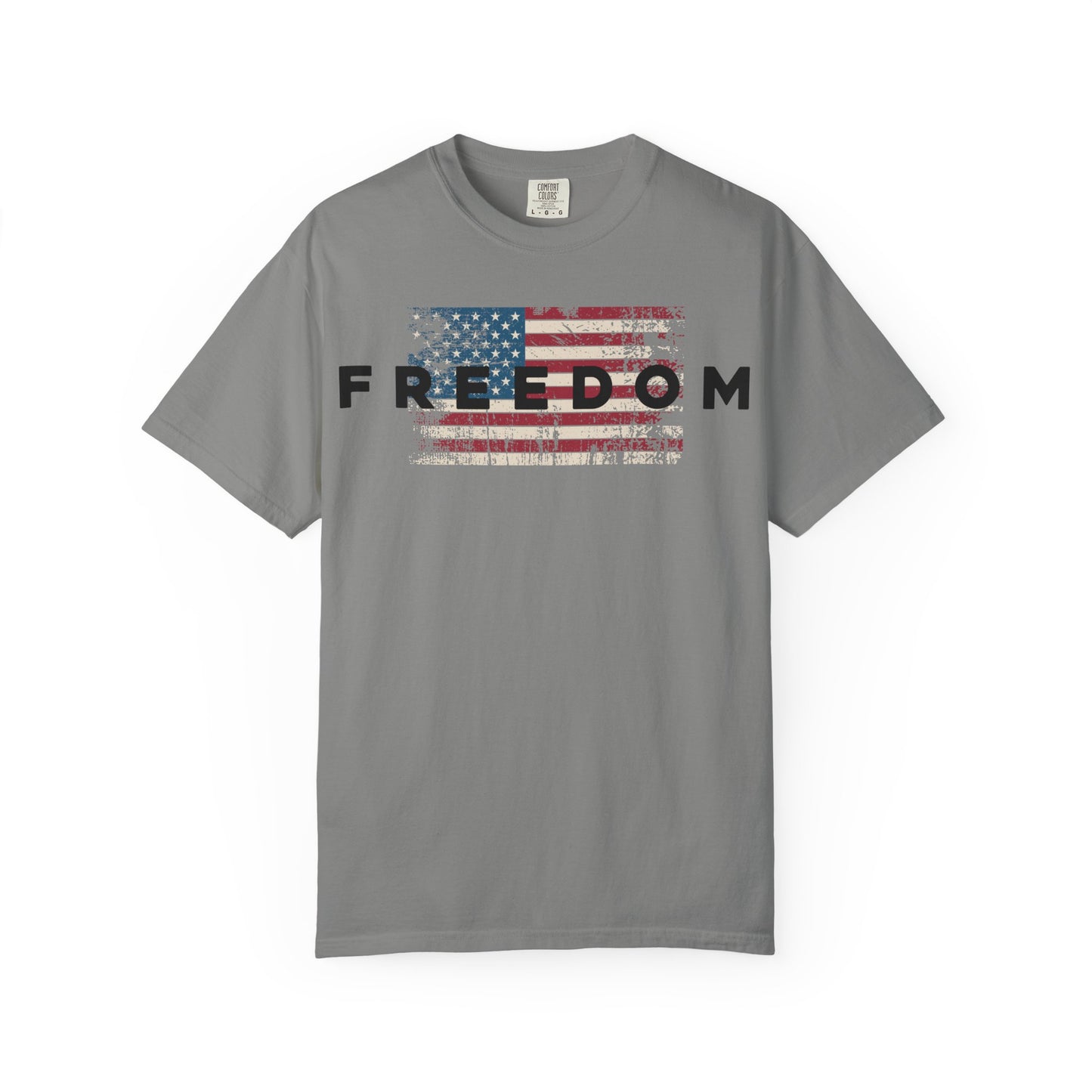 Freedom American Flag T-Shirt — Distressed Patriotic Tee