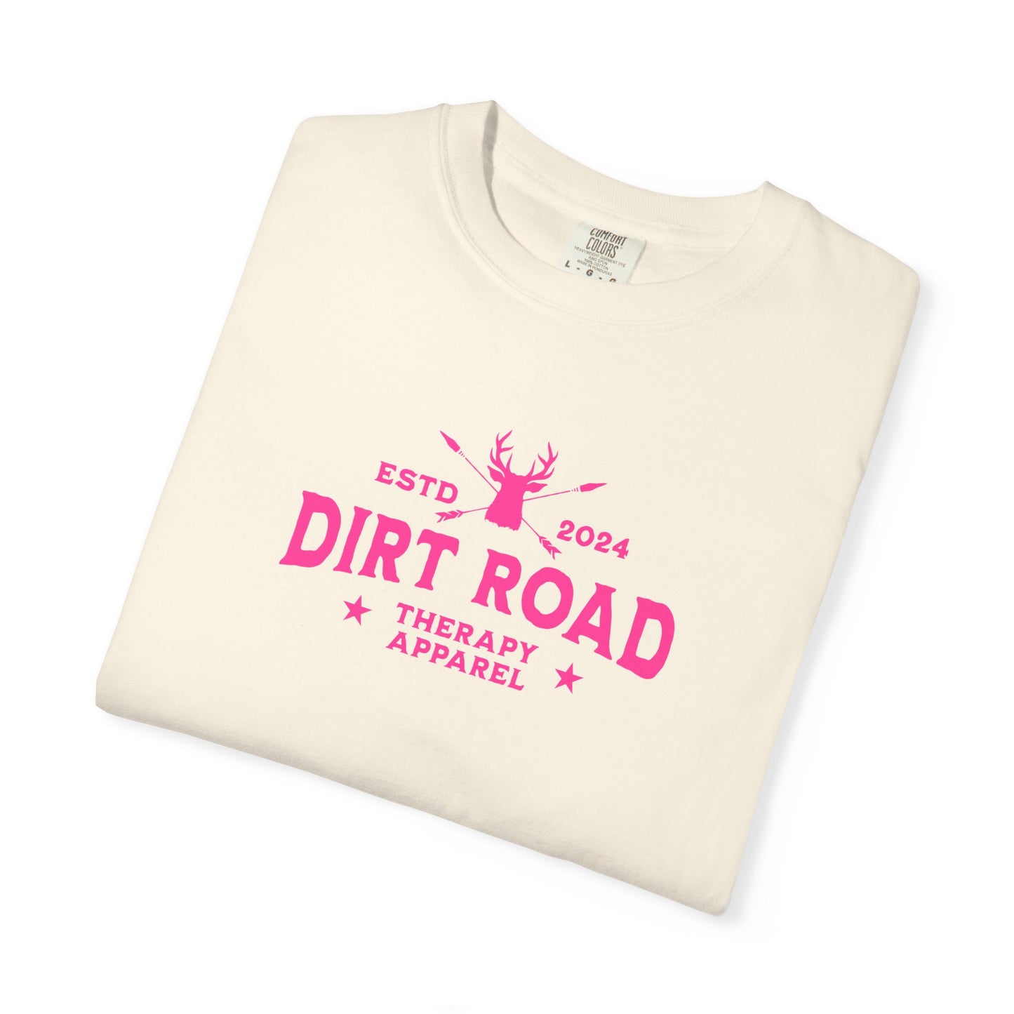 Dirt Road Therapy T-Shirt — Retro Pink Graphic Tee
