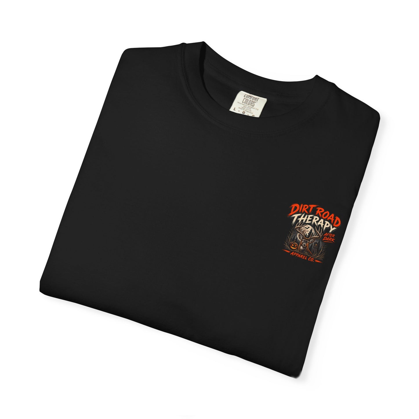 Dirt Road Therapy After Dark Whitetail Halloween Hunting Graphic Tee