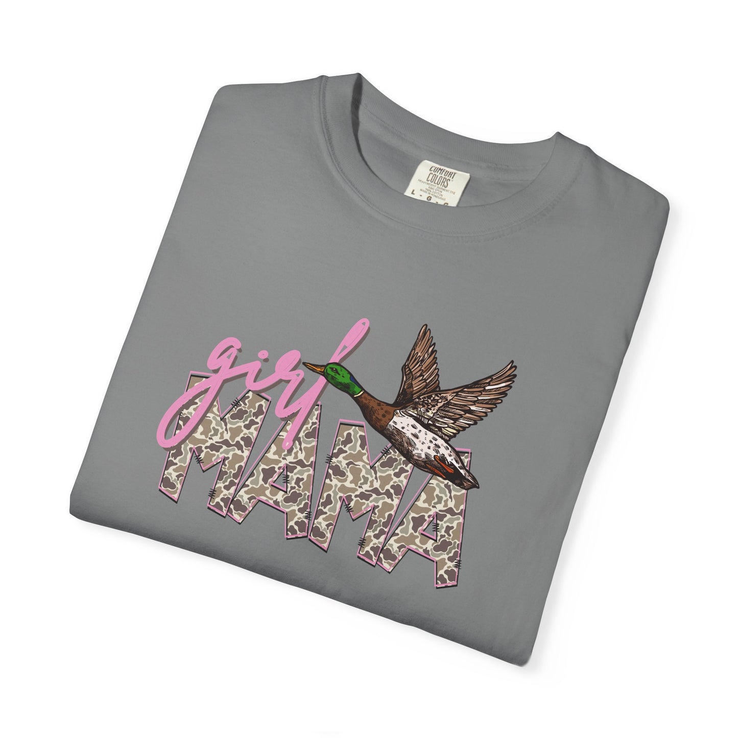 Girl Mama Duck T‑Shirt — 'girl MAMA' Floral Script Graphic Tee