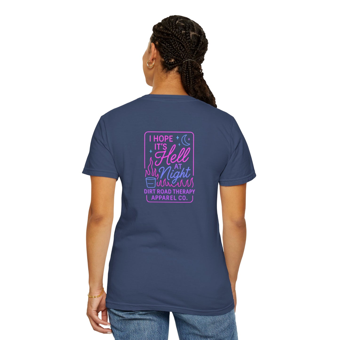 Dirt Road Therapy Unisex T-Shirt - Hell at Night Graphic Tee