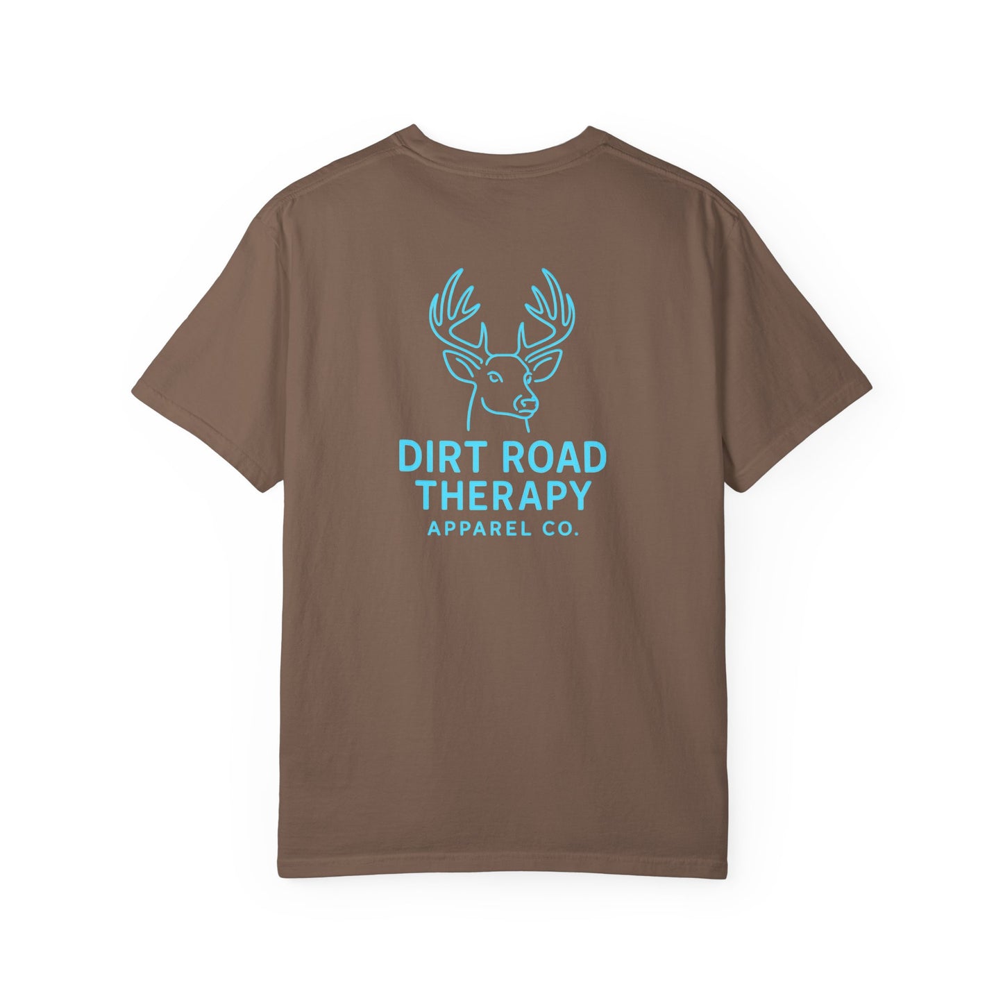 Dirt Road Therapy T‑Shirt – Deer Skull Graphic Outdoor Tee